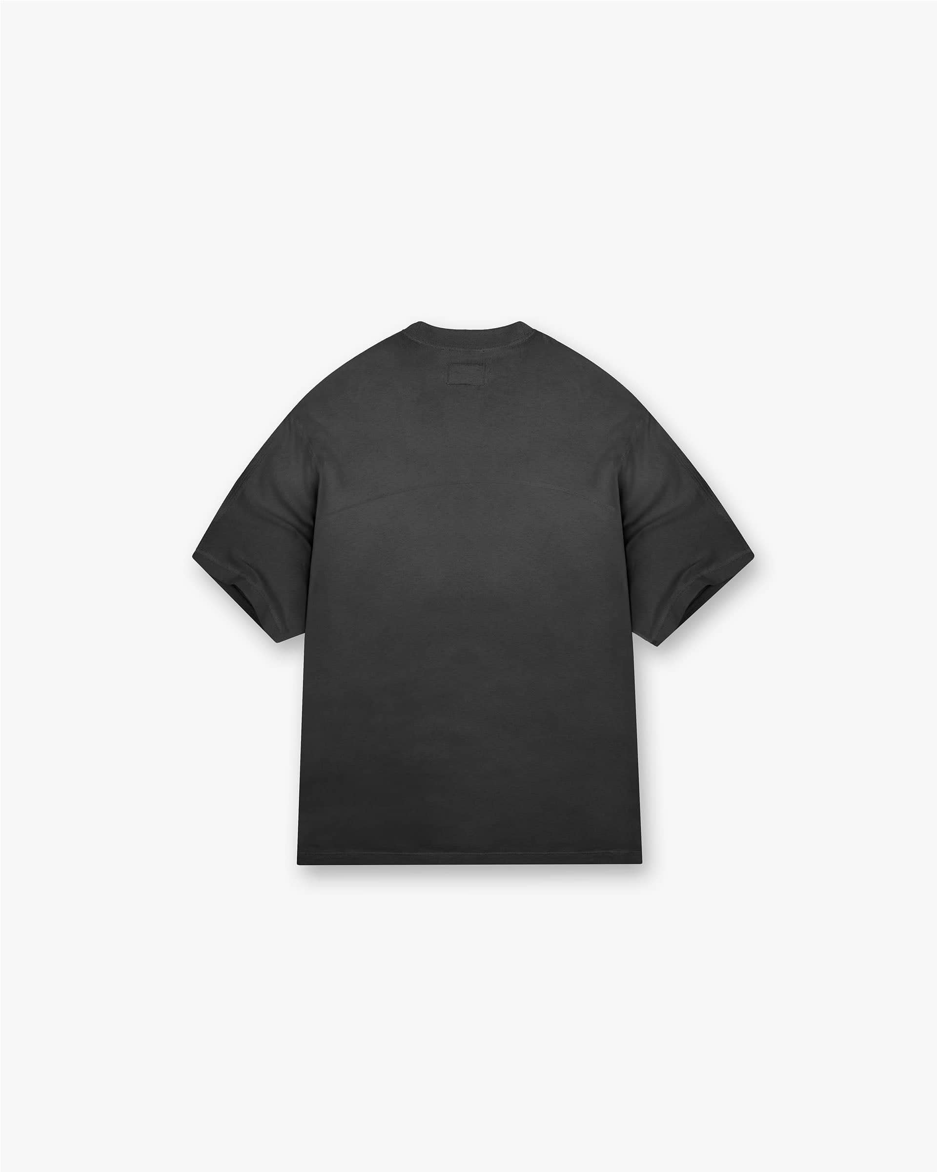 Represent Stepped Hem T-Shirt Stained Black