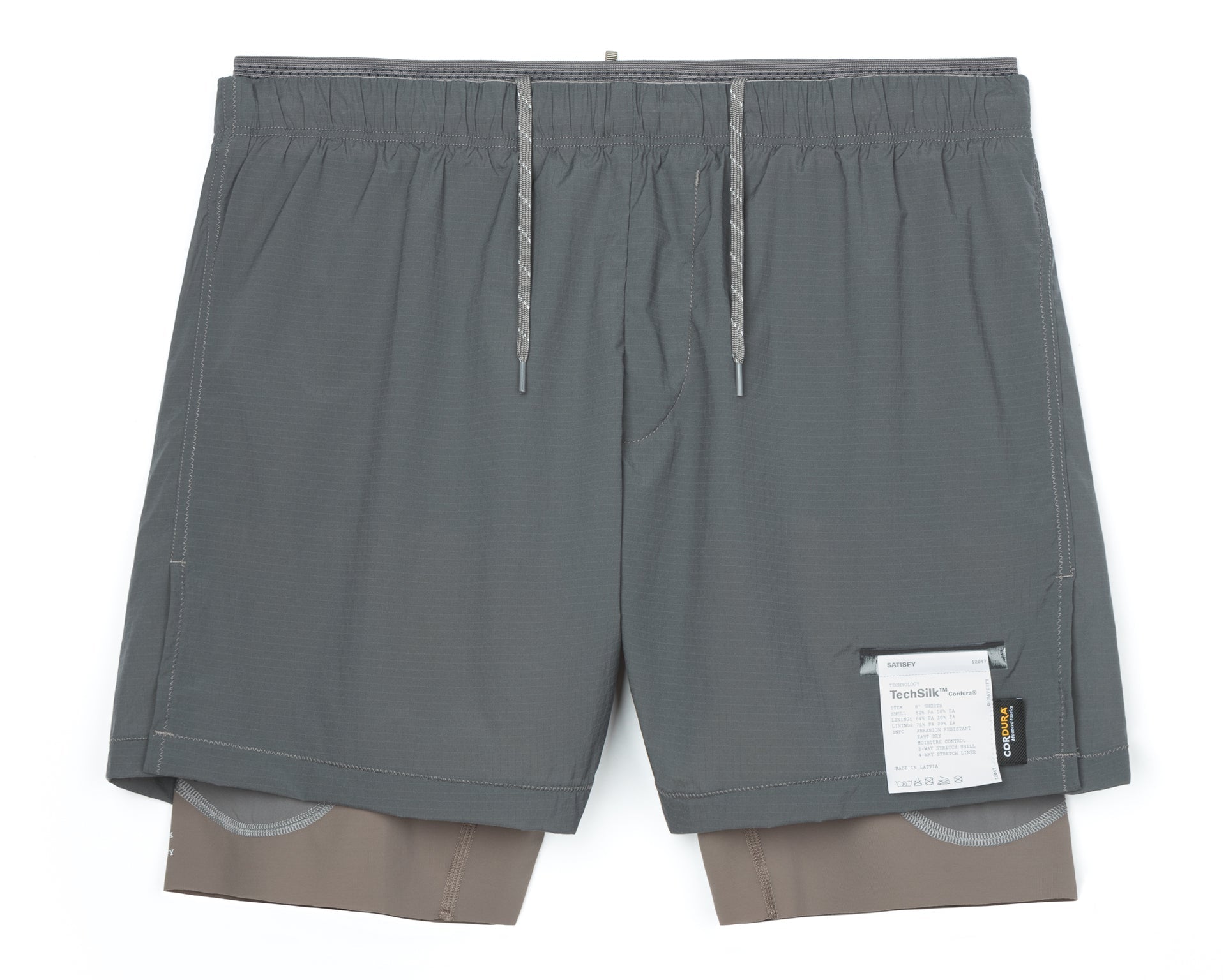 Satisfy TechSilk Cordura 8” Shorts - Grey Stone