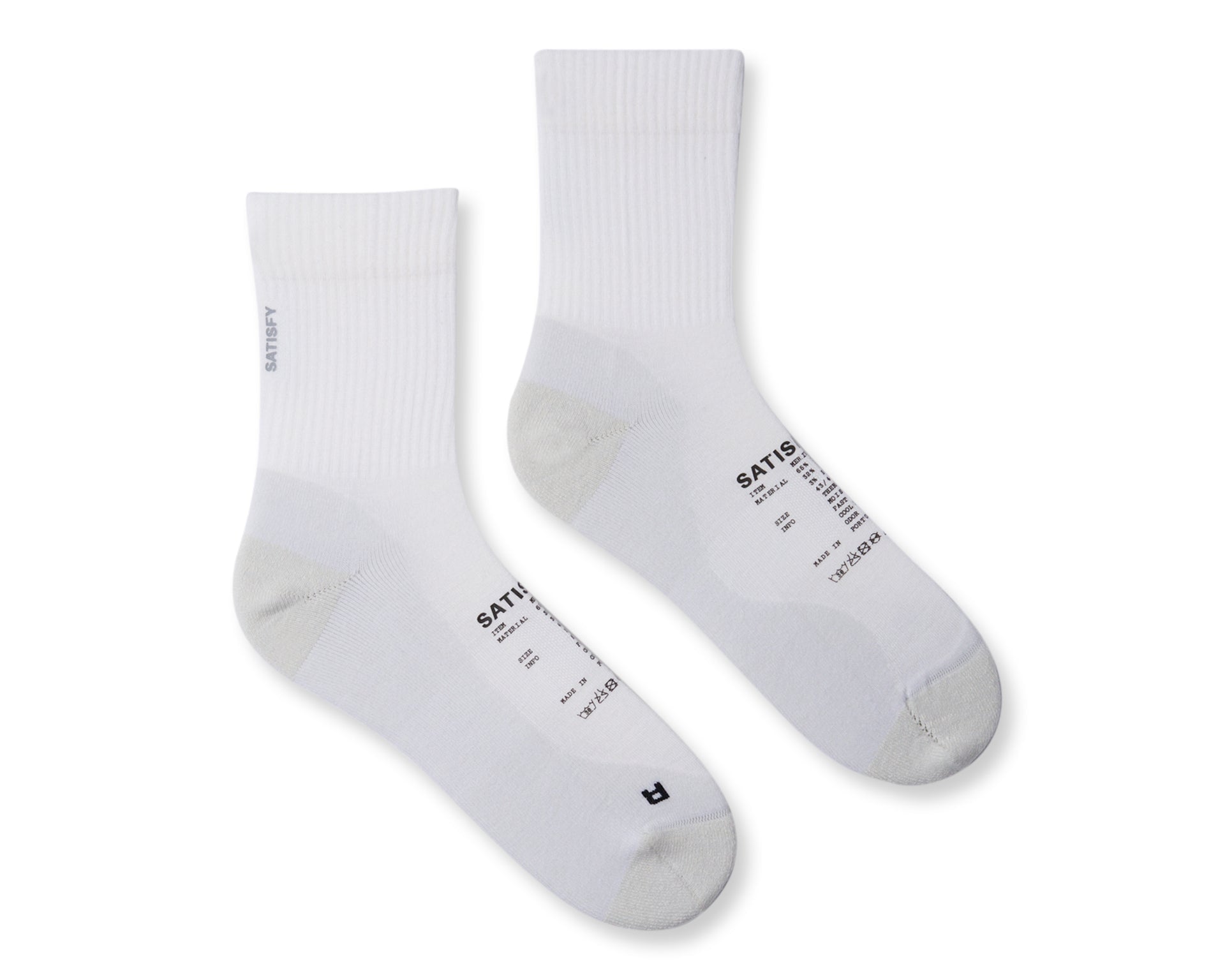 Satisfy Merino Nylon Tube Socks - Off White