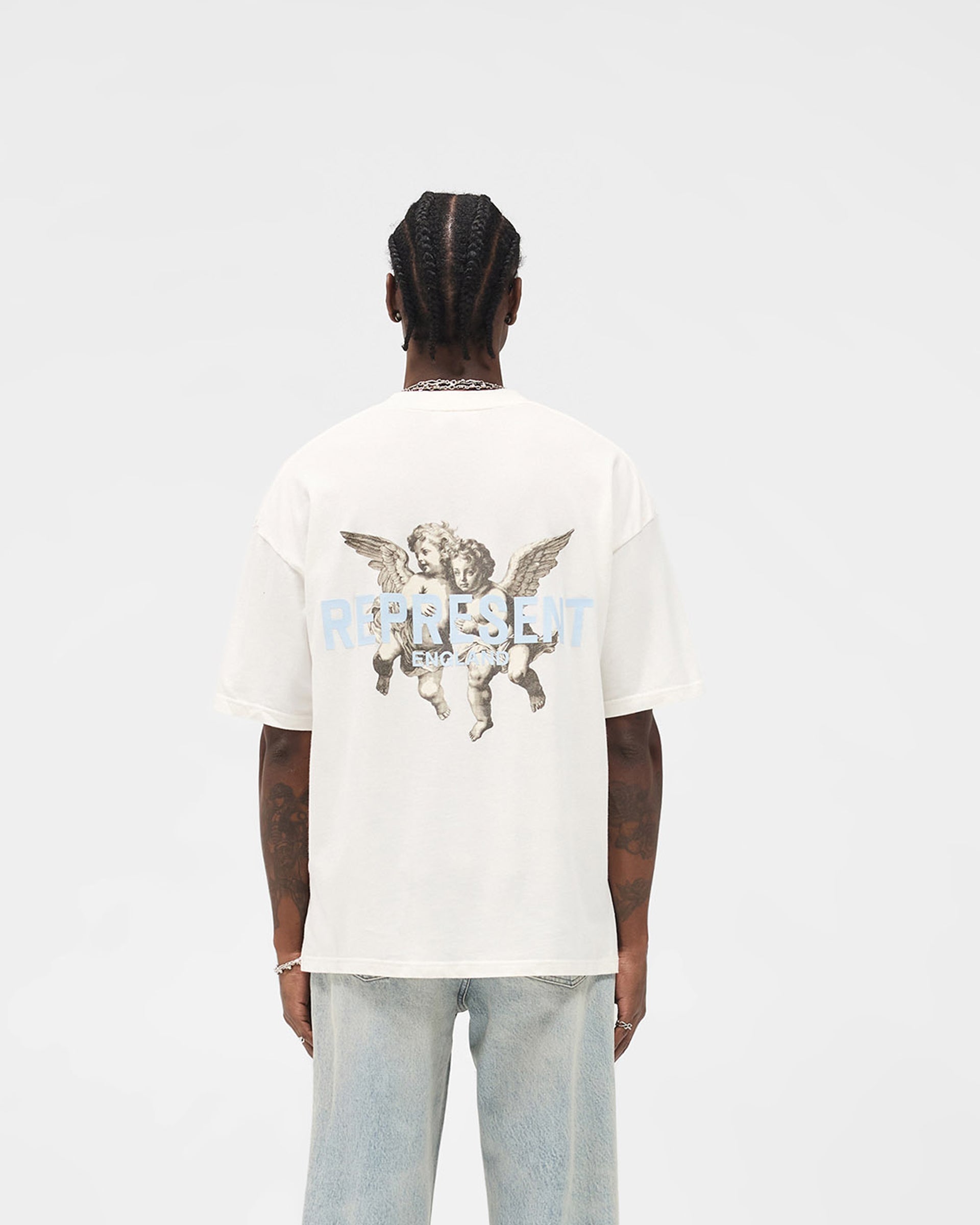 Represent Legacy Cherubs T-Shirt Flat White
