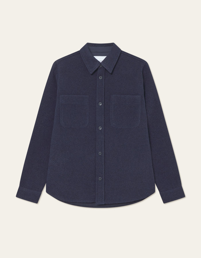 Les Deux Lennon Boucle Overshirt Dark Navy