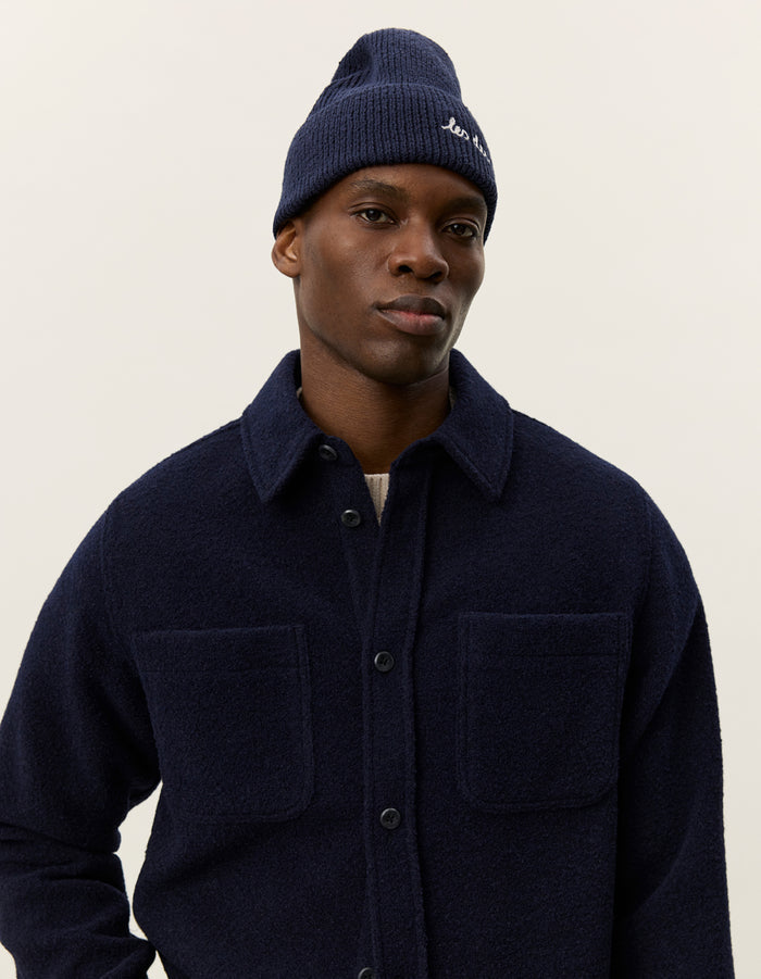 Les Deux Lennon Boucle Overshirt Dark Navy