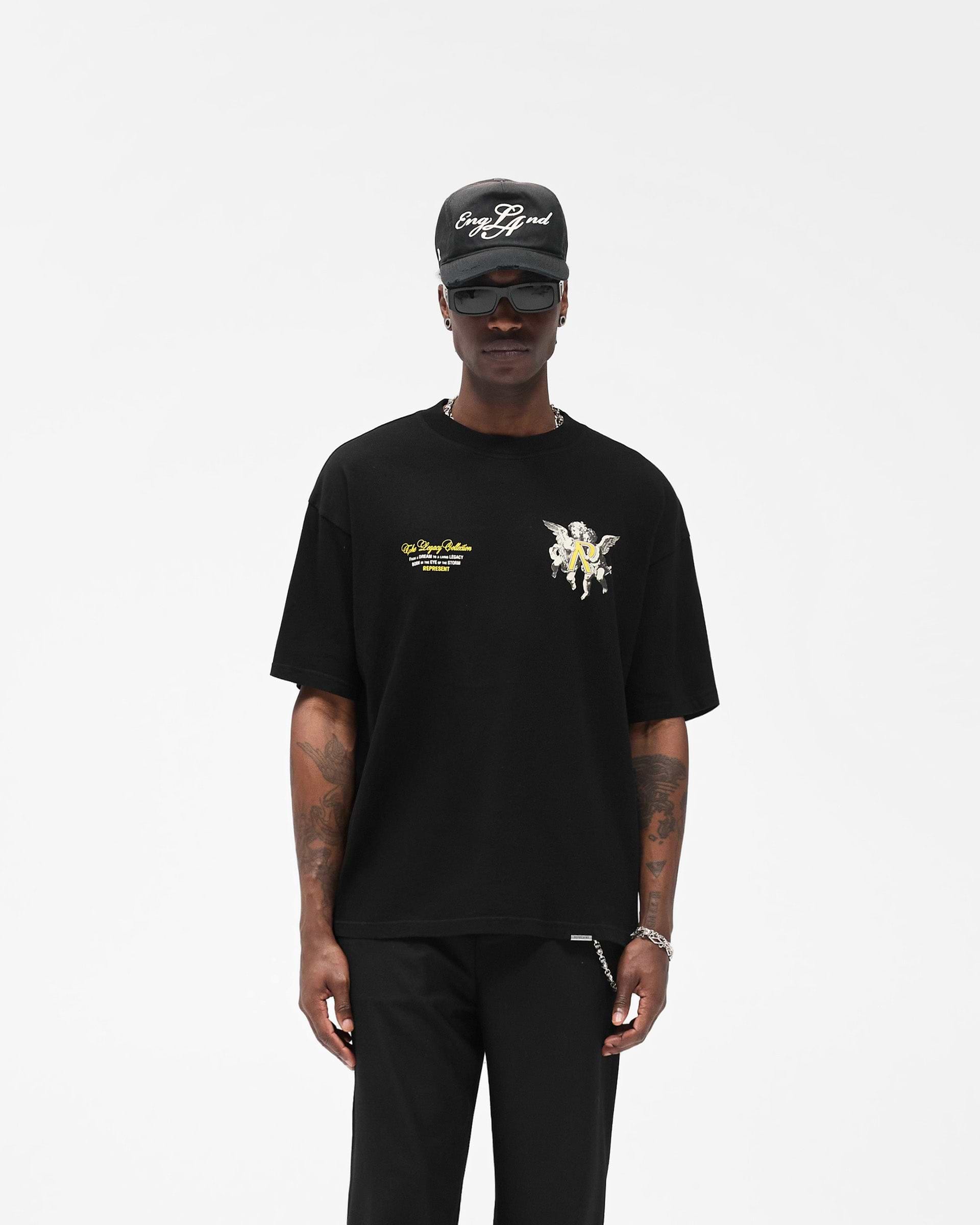 Represent Legacy Cherubs T-Shirt Jet Black
