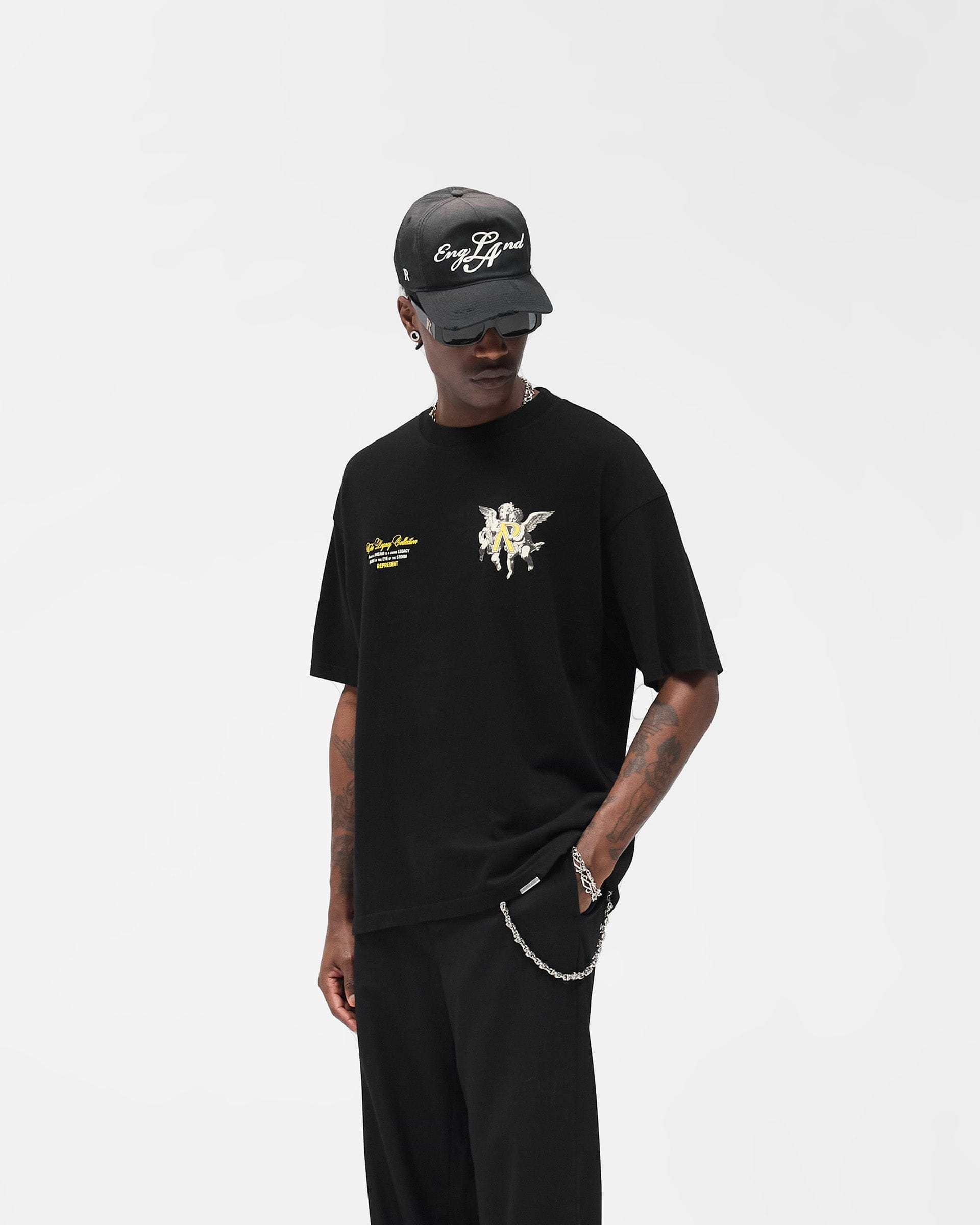 Represent Legacy Cherubs T-Shirt Jet Black