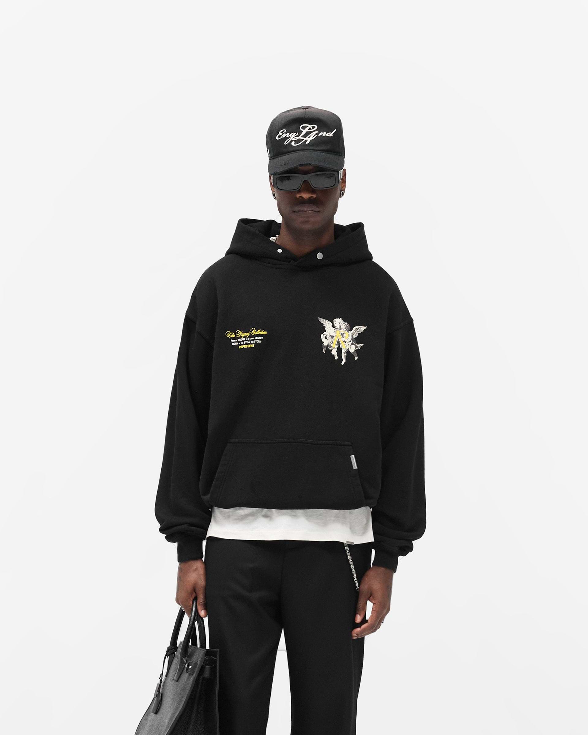 Represent Legacy Cherubs Hoodie Jet Black