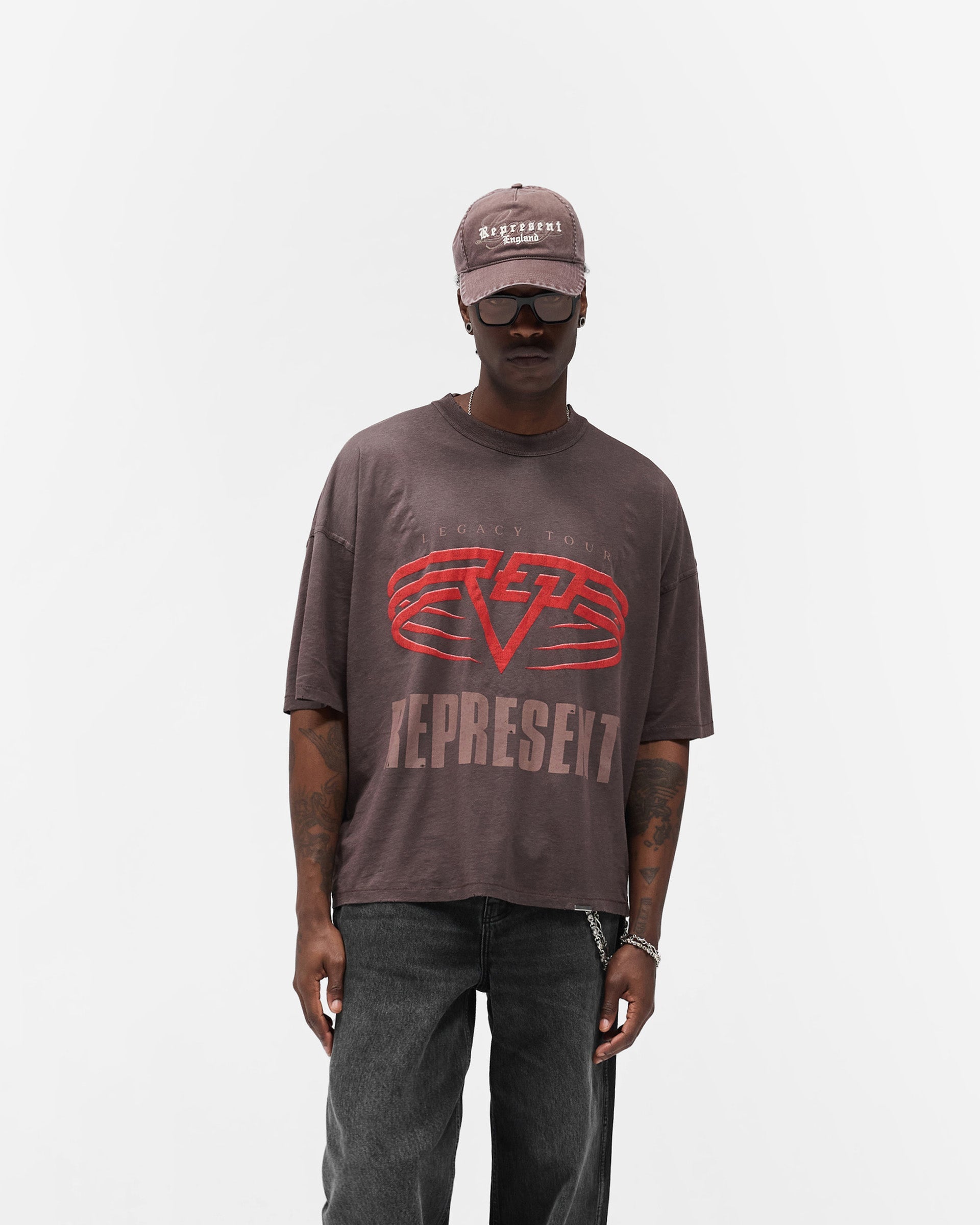 Represent Living Legacy T-Shirt Sun Fade Grey