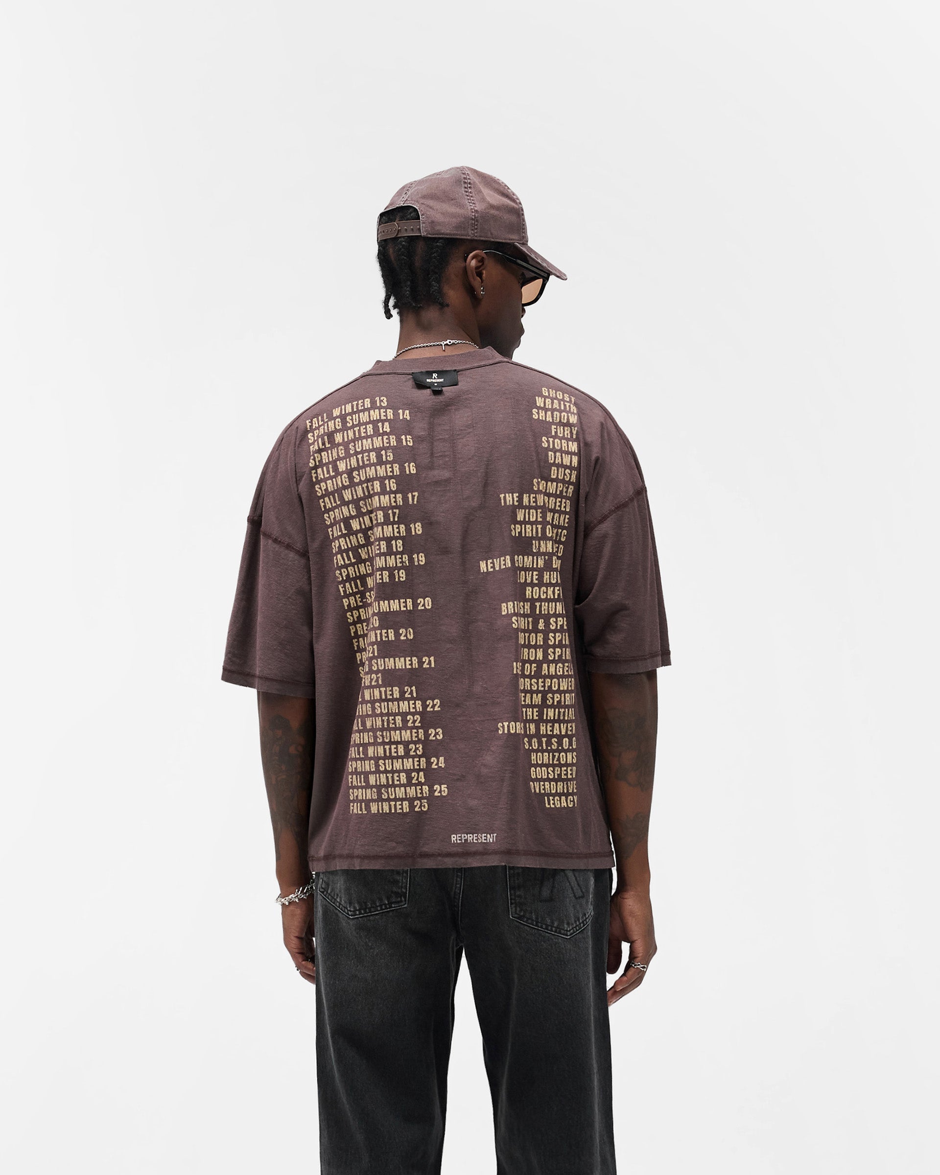 Represent Living Legacy T-Shirt Sun Fade Grey