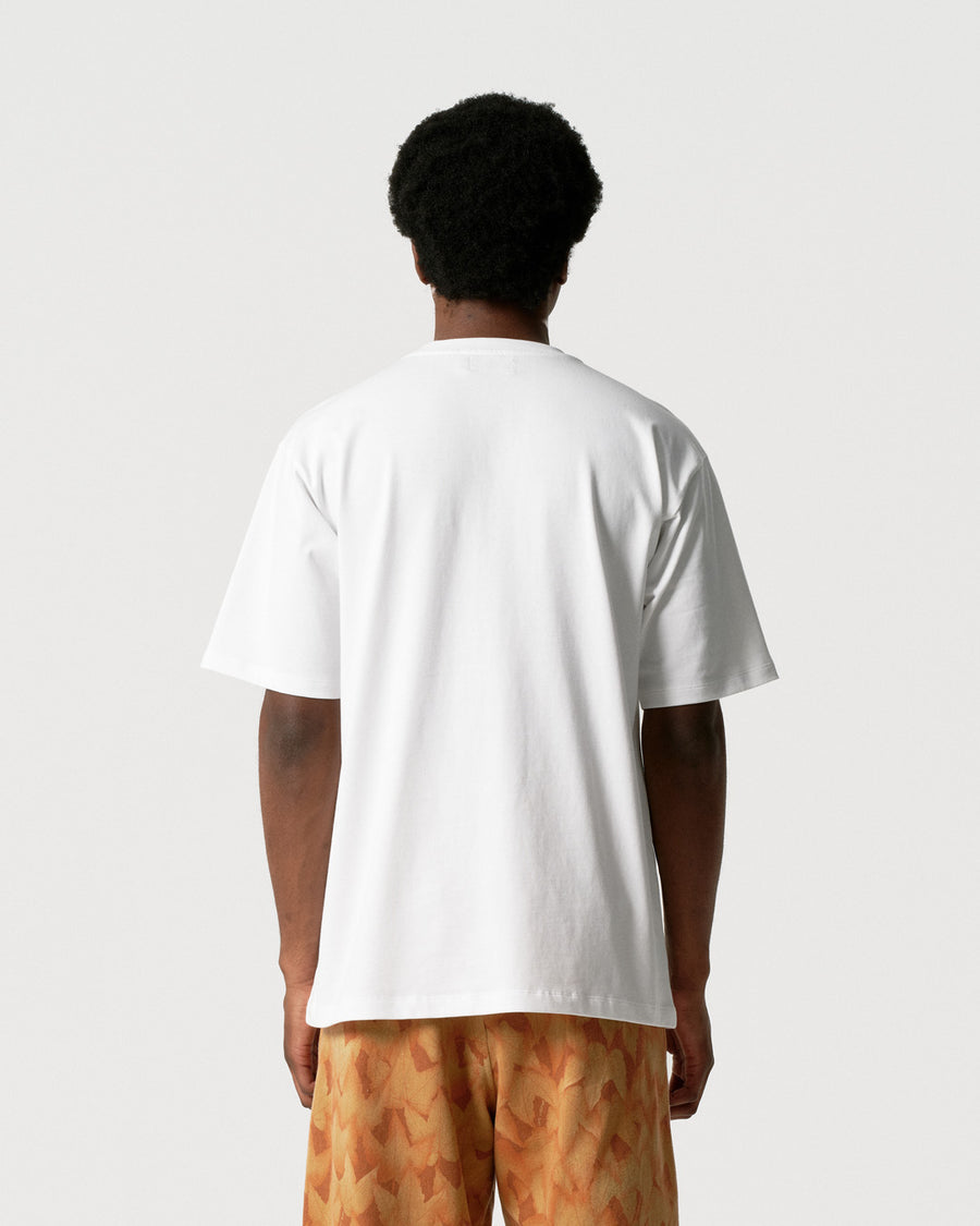 Late Checkout White Pink Logo Tee