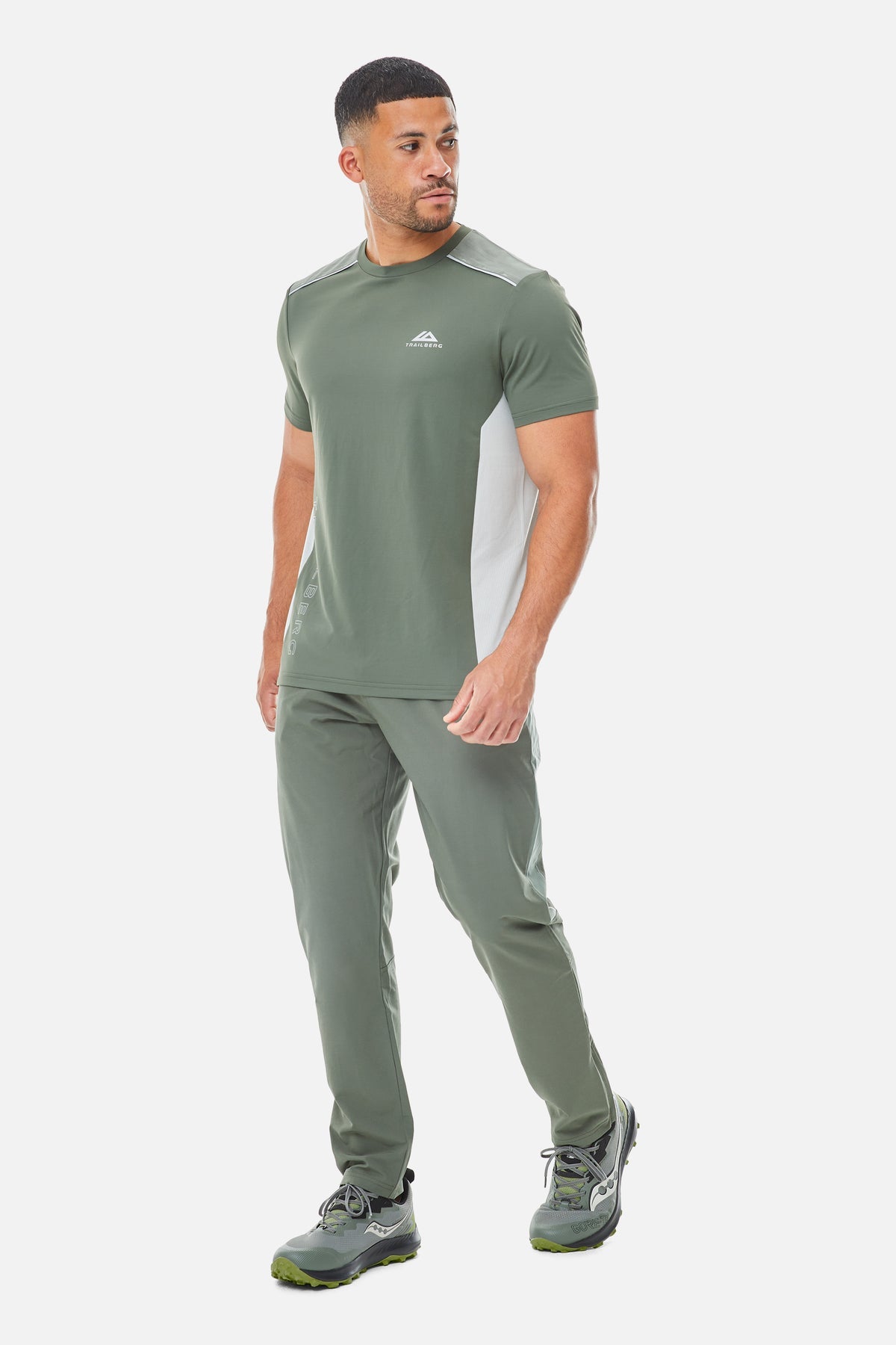 Trailberg AW25 Triathlon Tee - Dark Fern / Pine Dust / Frosted Leaf