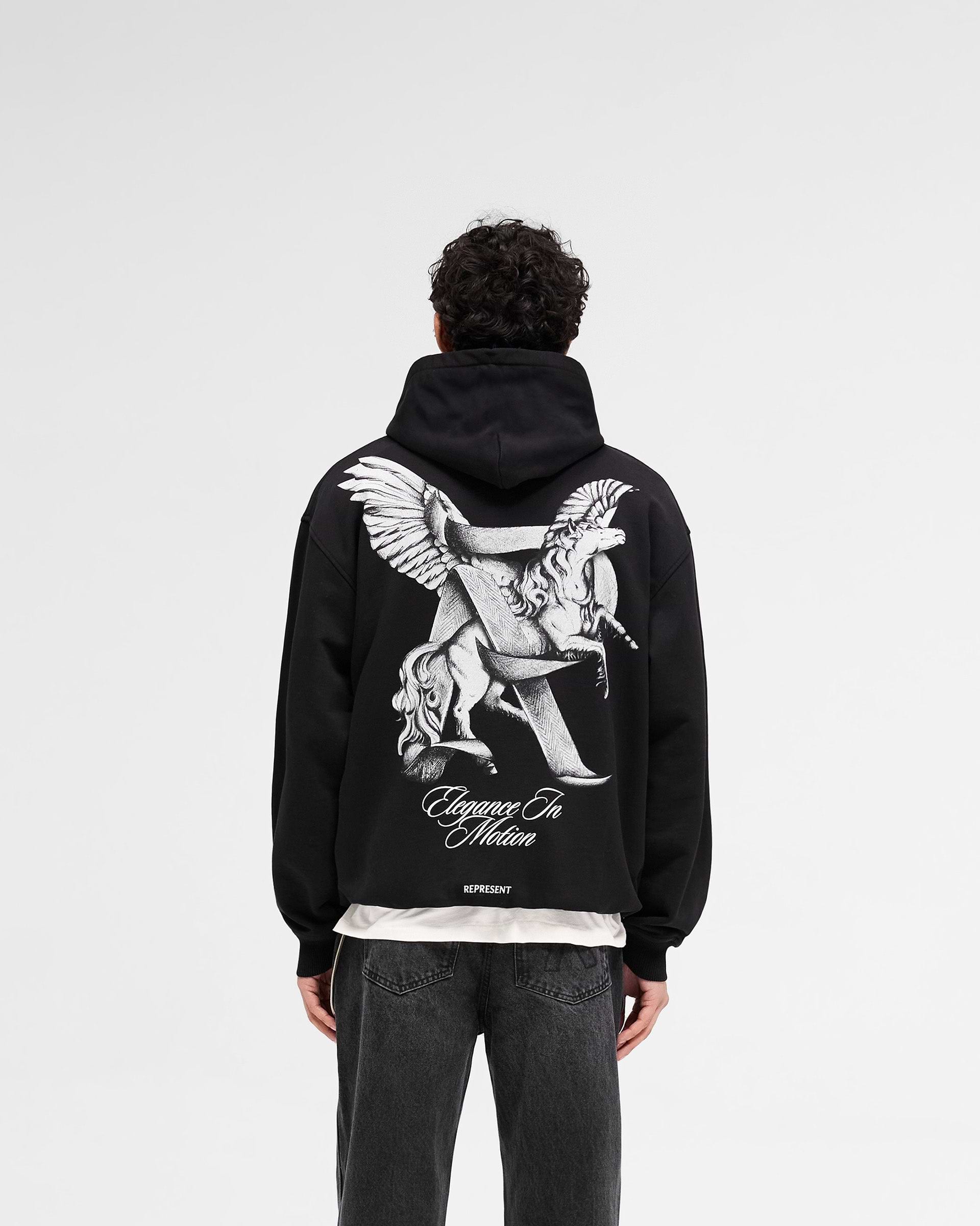 Represent Elegance In Motion Hoodie Jet Black