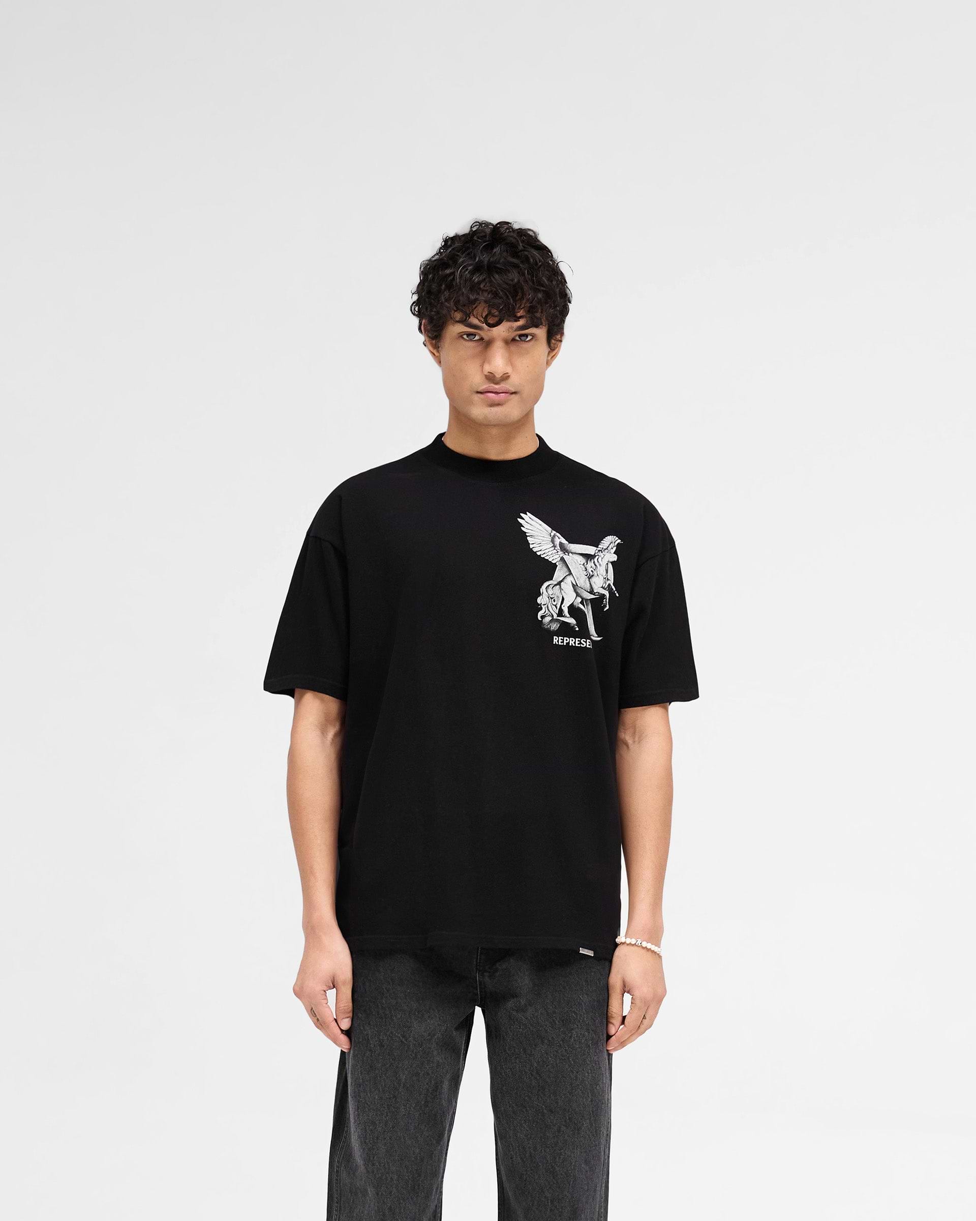 Represent Elegance In Motion T-Shirt Jet Black