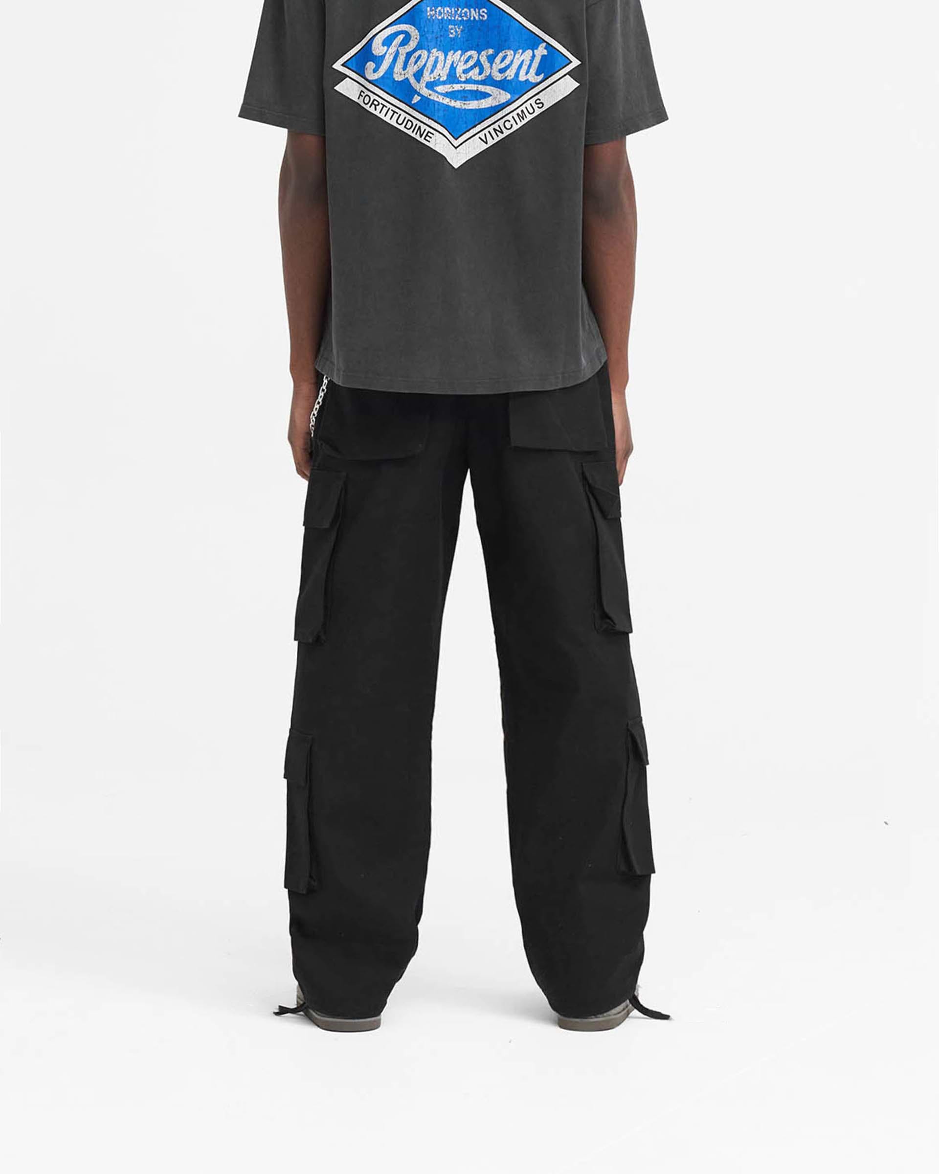 Represent Baggy Cargo Pant Black