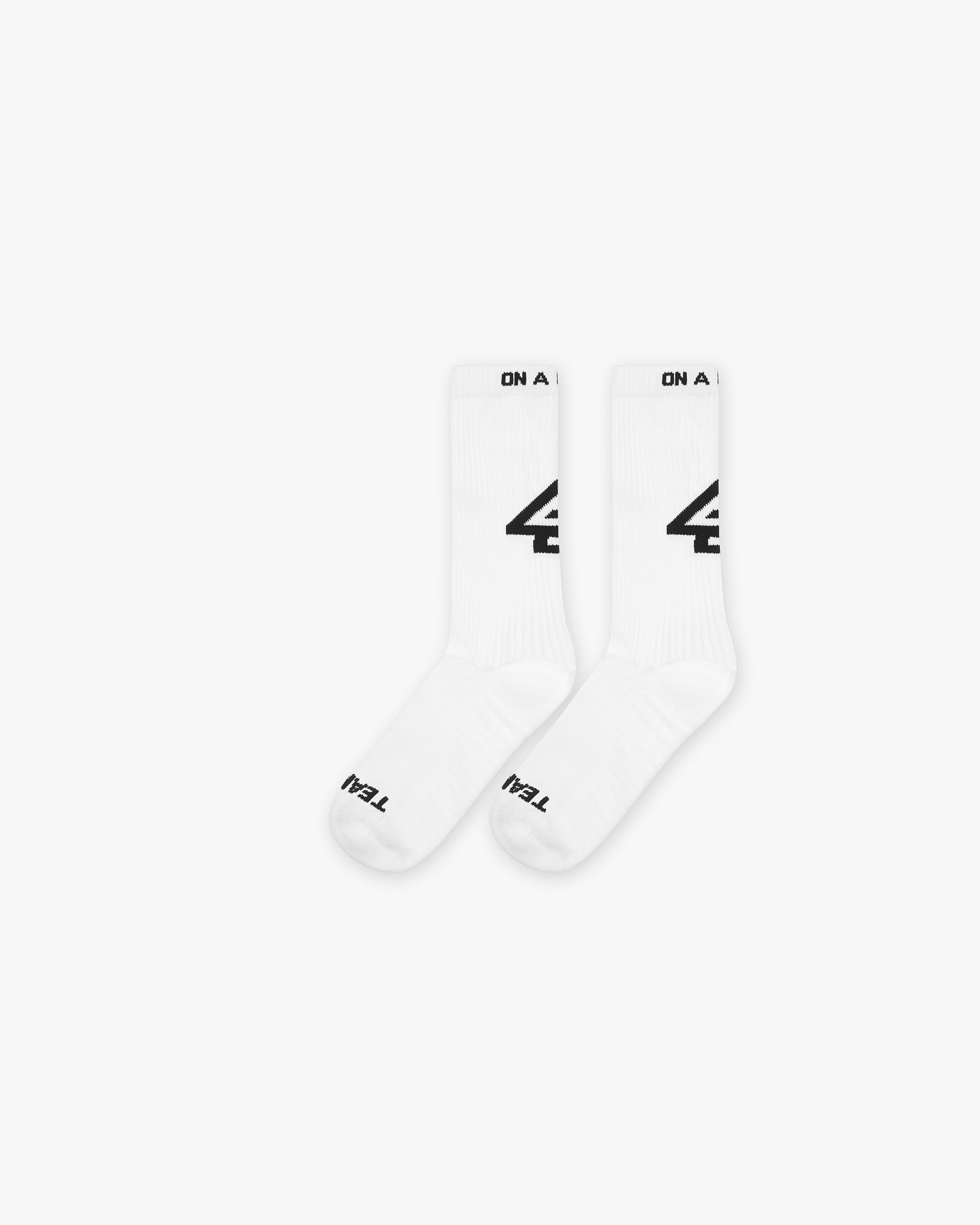 247 Logo Socks White