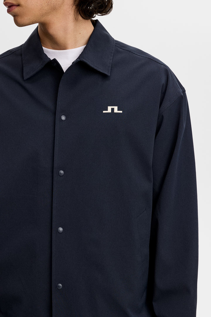J Lindeberg Dex Coach Overshirt Navy