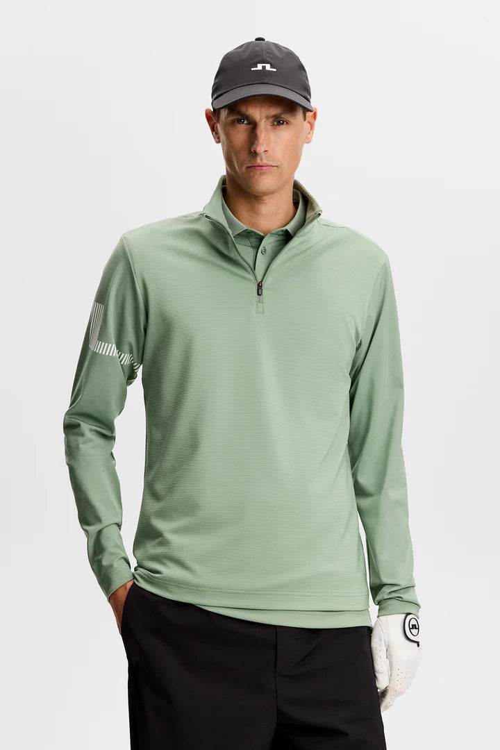 J Lindeberg Heath Strike Mid Layer Hedge Green