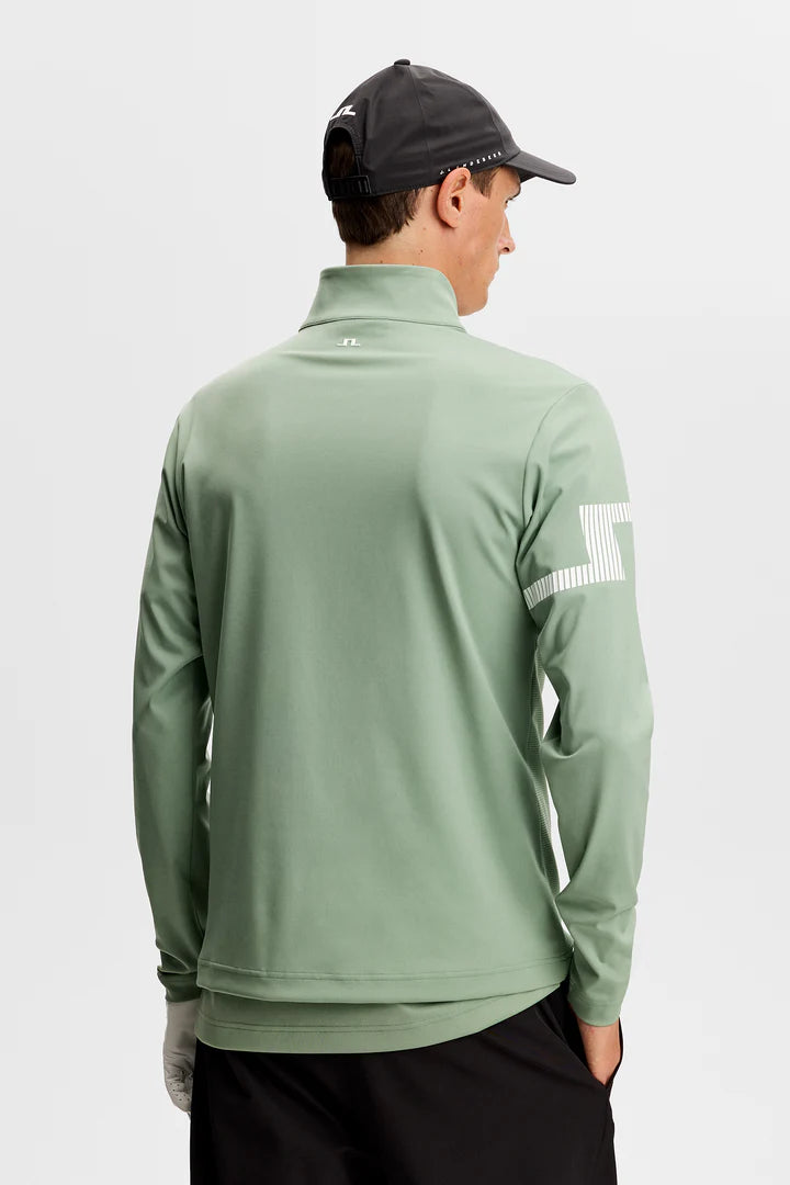 J Lindeberg Heath Strike Mid Layer Hedge Green