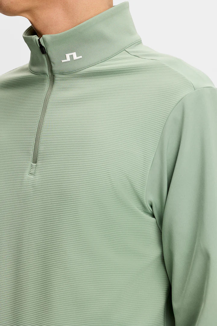 J Lindeberg Heath Strike Mid Layer Hedge Green