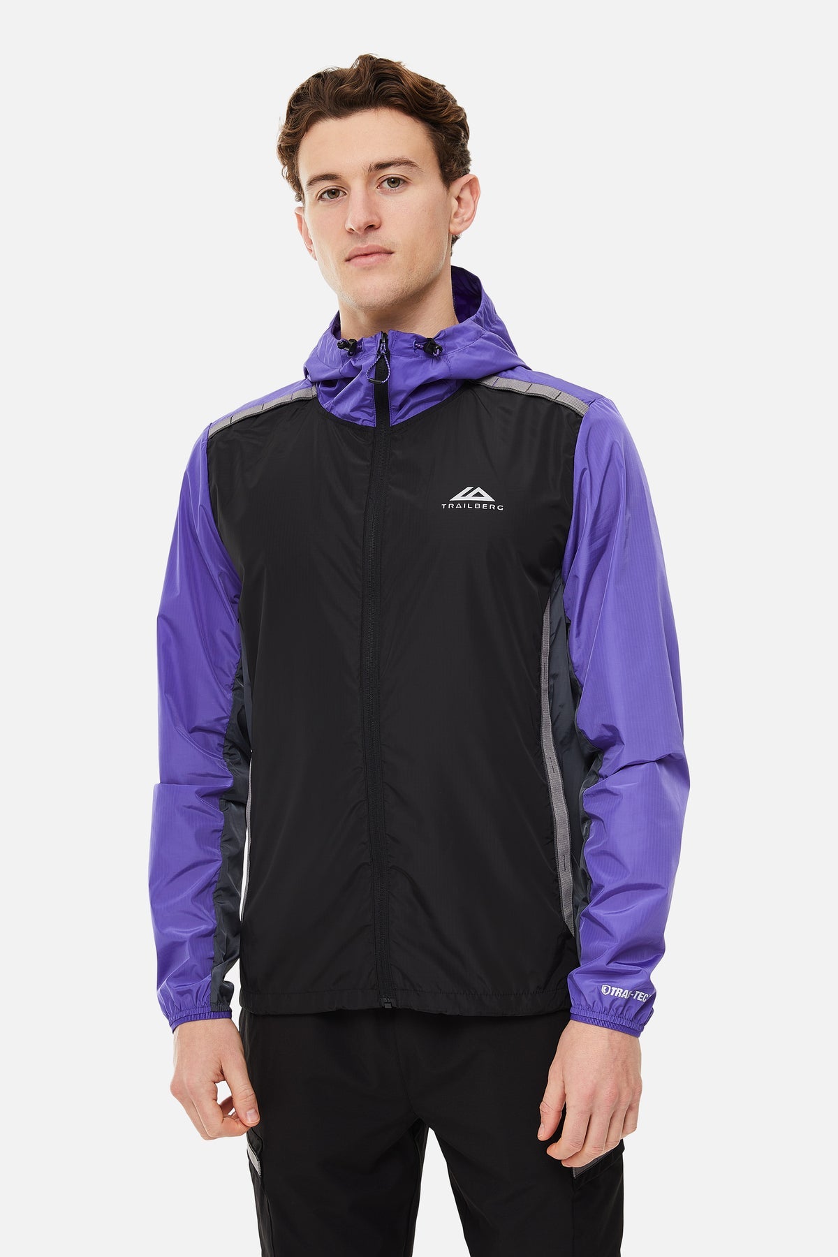 Trailberg SS25 Triathlon Windbreaker - Black/Grey/Purple