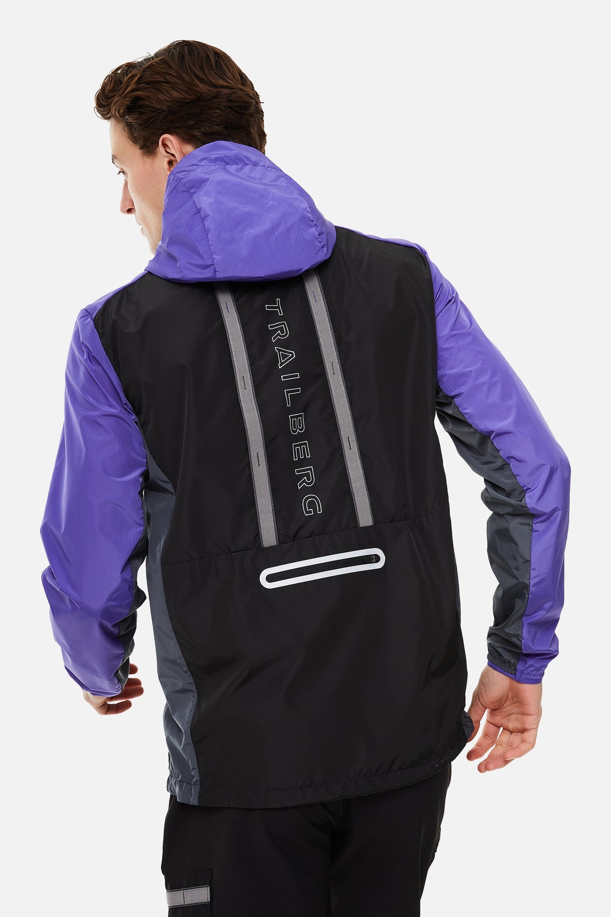 Trailberg SS25 Triathlon Windbreaker - Black/Grey/Purple