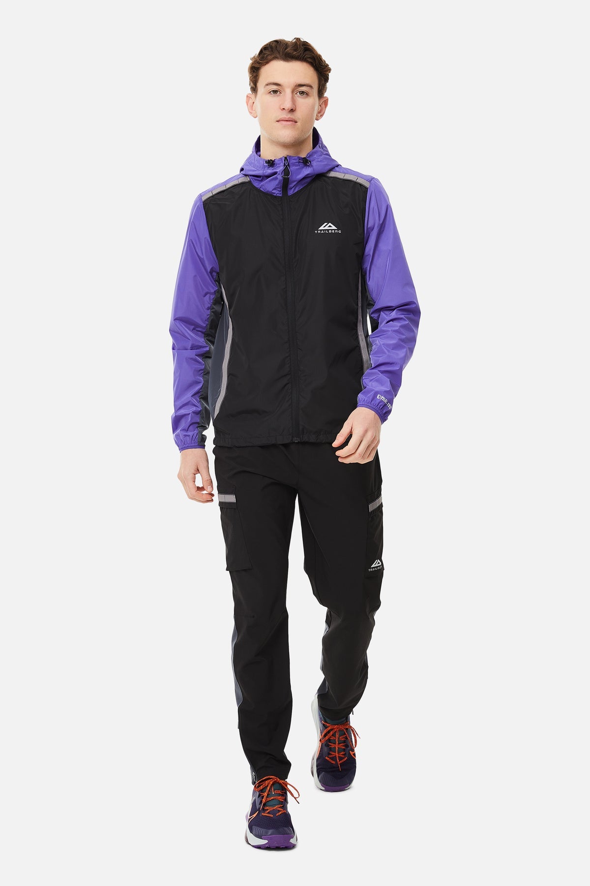 Trailberg SS25 Triathlon Windbreaker - Black/Grey/Purple