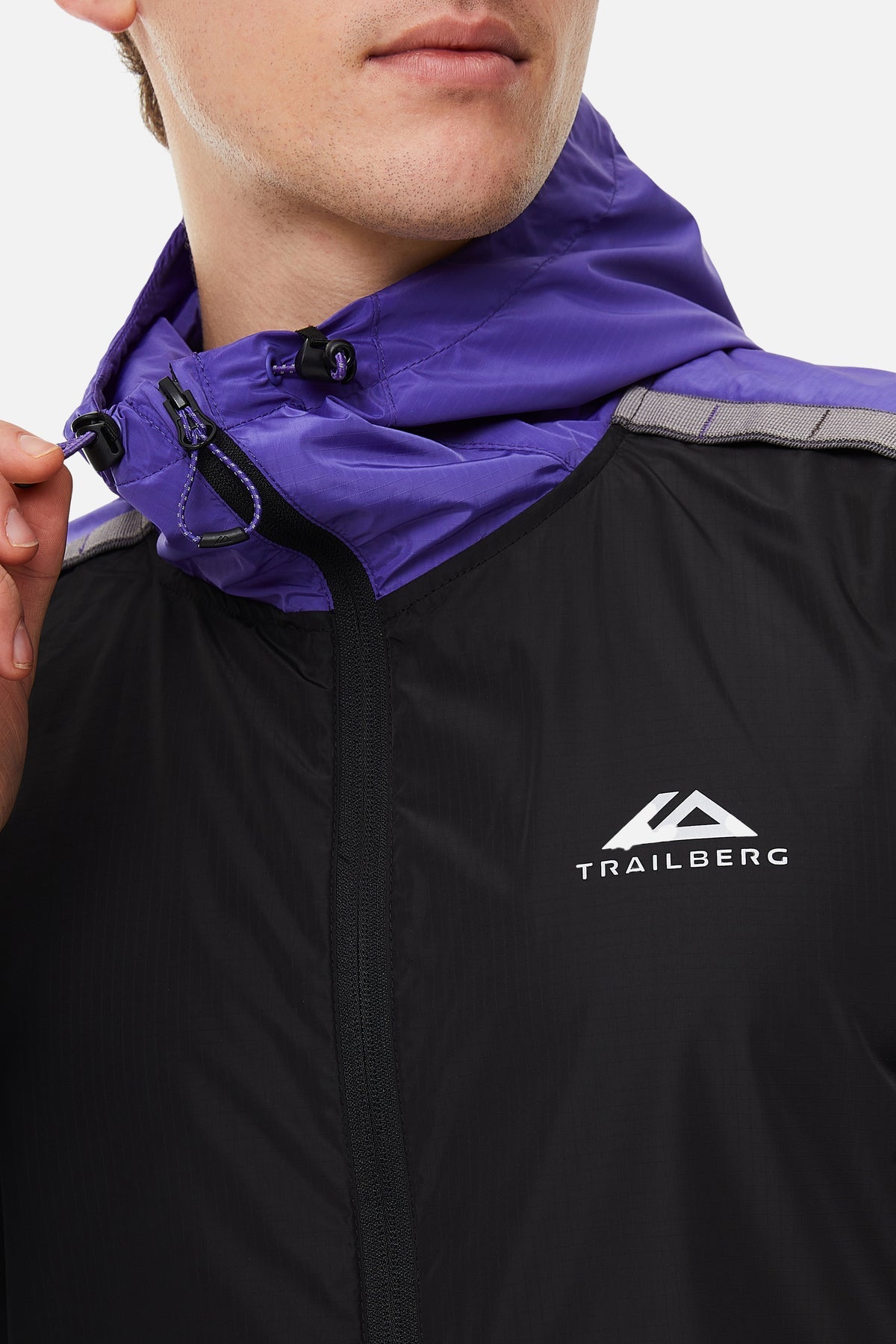 Trailberg SS25 Triathlon Windbreaker - Black/Grey/Purple