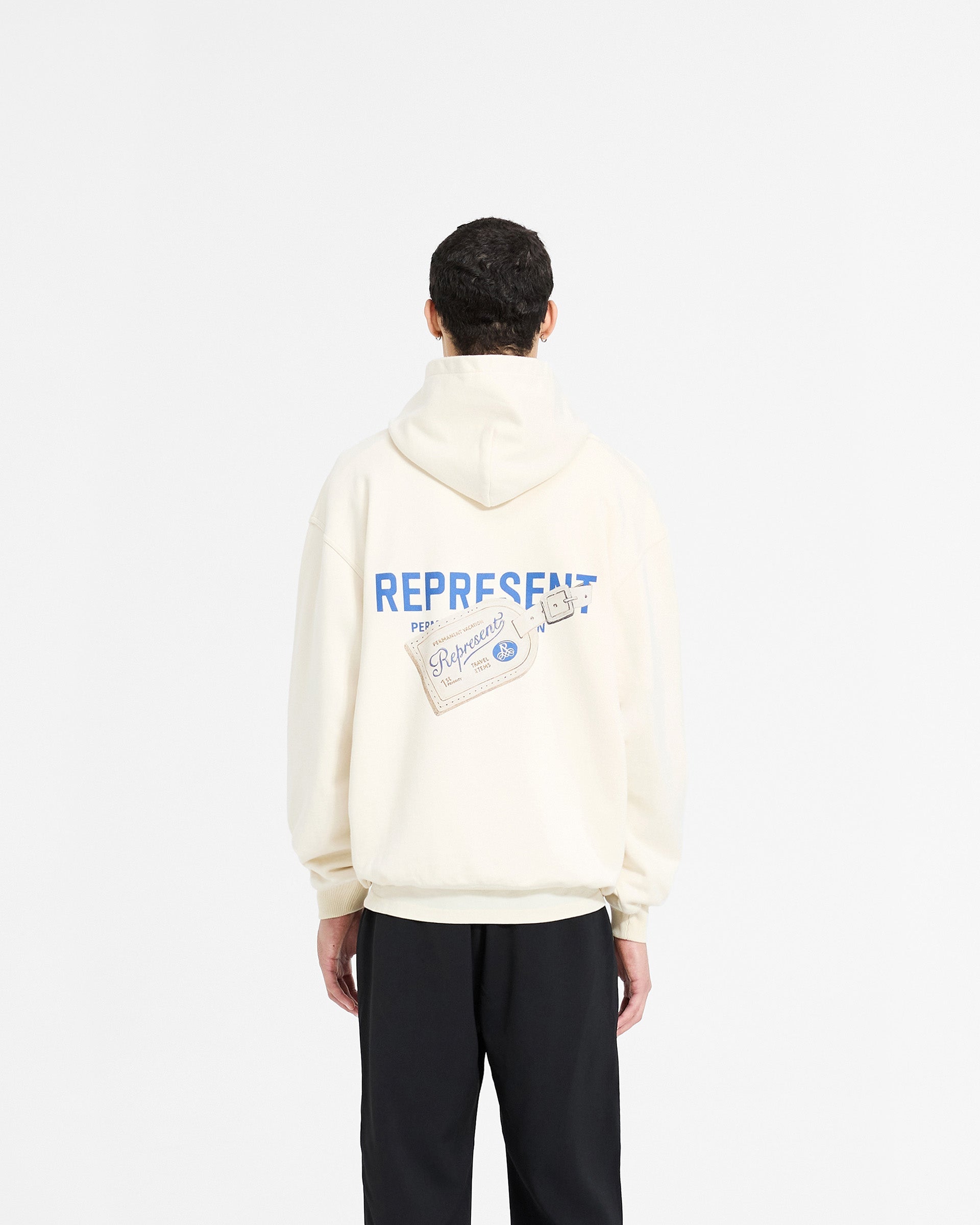 Represent Luggage Tag Hoodie Antique White