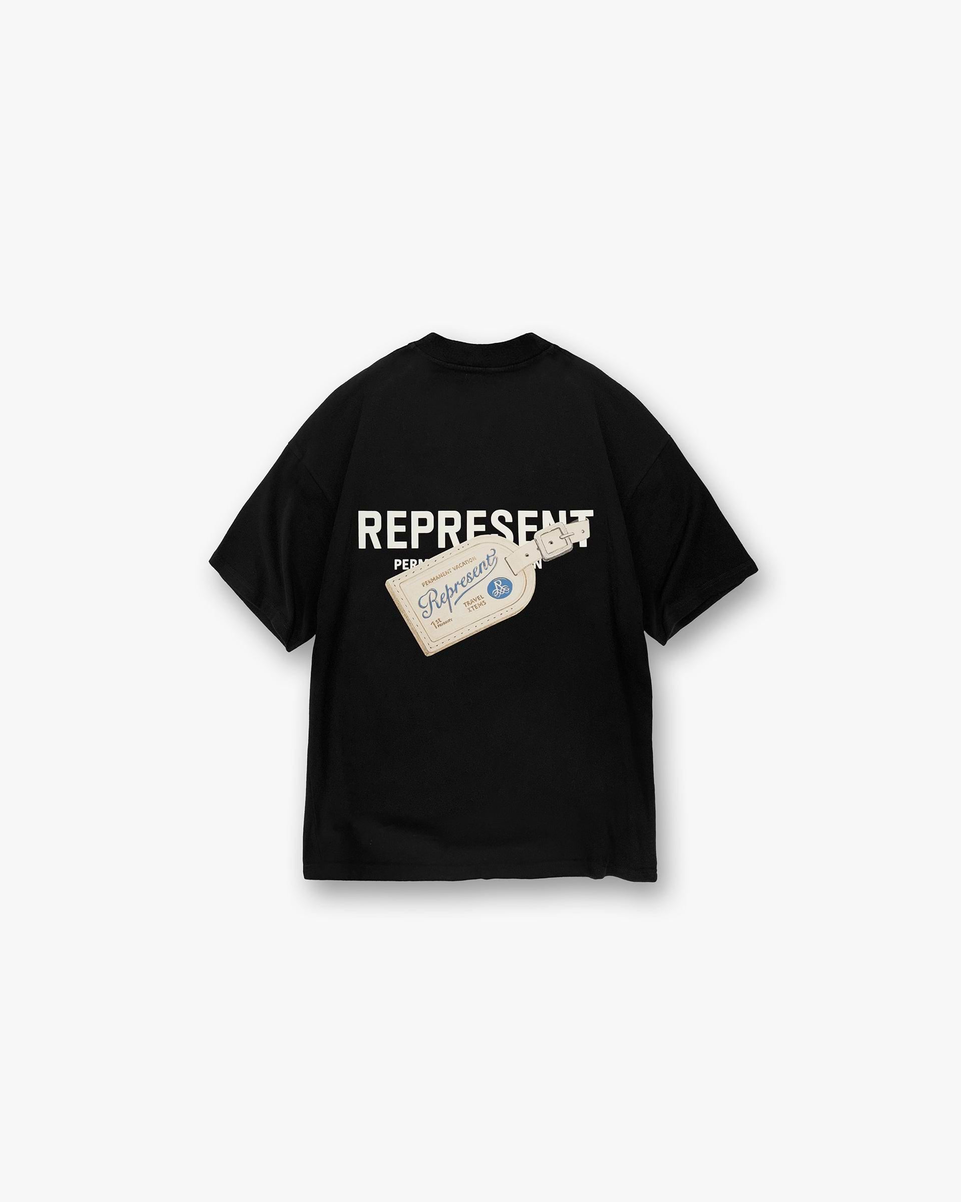 Represent Luggage Tag T-Shirt Jet Black