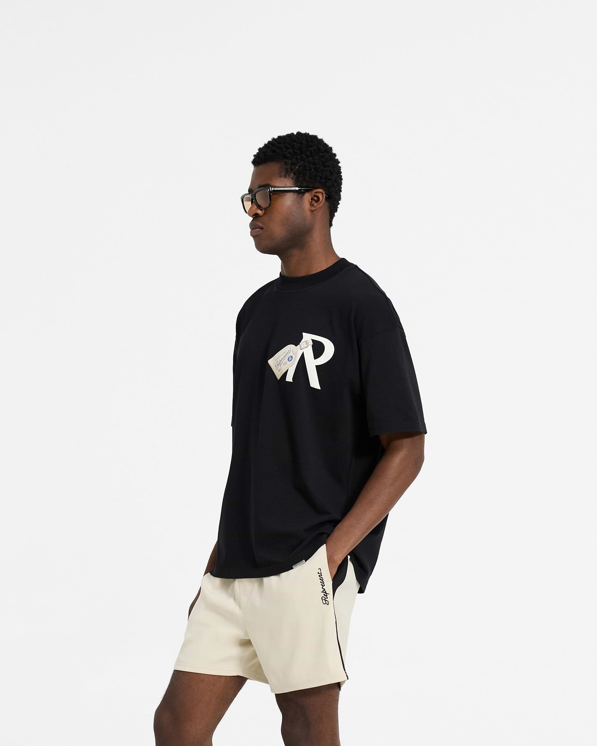 Represent Luggage Tag T-Shirt Jet Black
