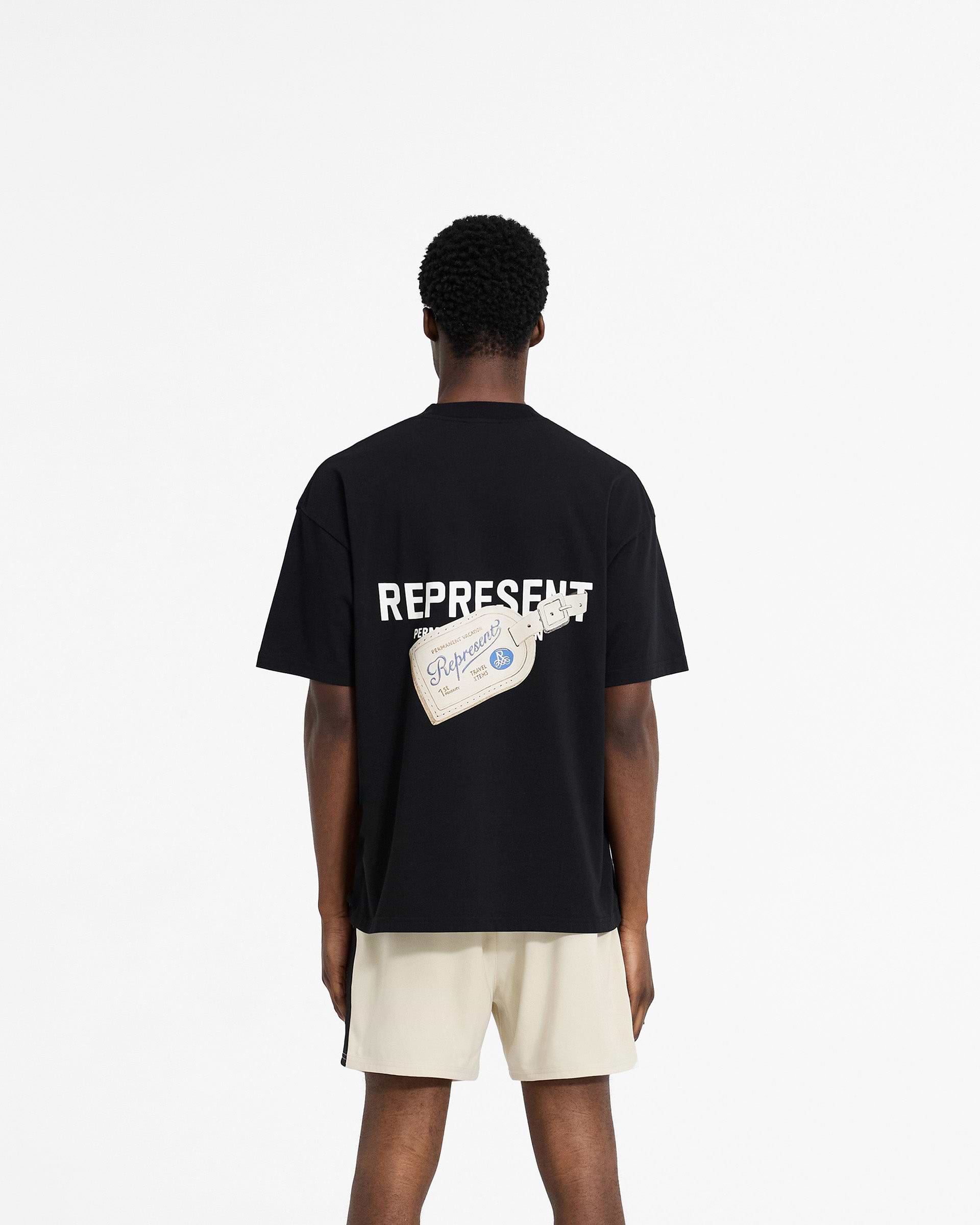 Represent Luggage Tag T-Shirt Jet Black