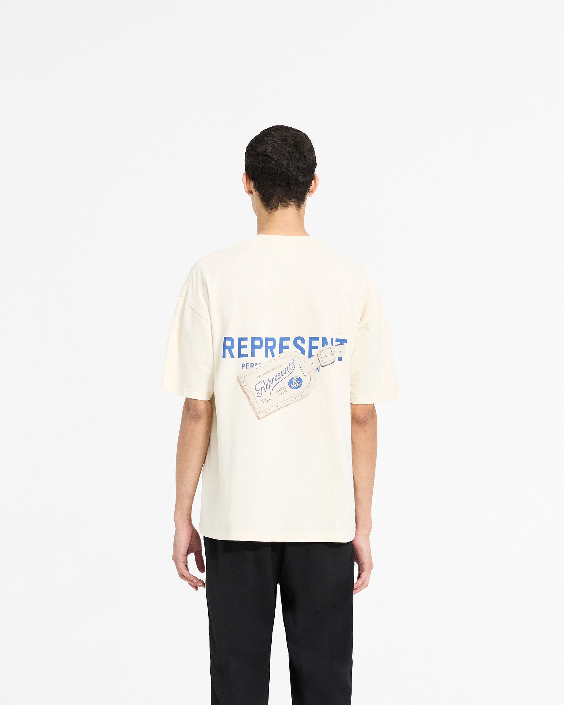 Represent Luggage Tag T-Shirt Antique White