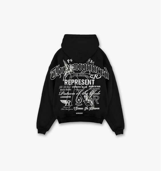 Represent Monochrome Icons Hoodie Black