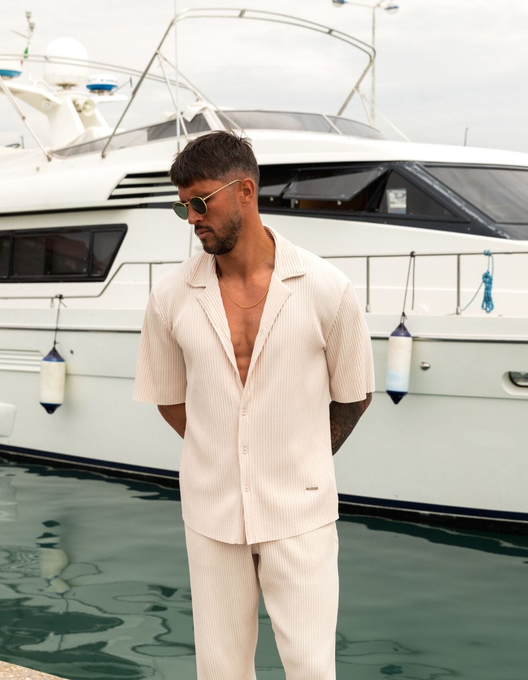 Bélier Ecru Pleated S/S Shirt