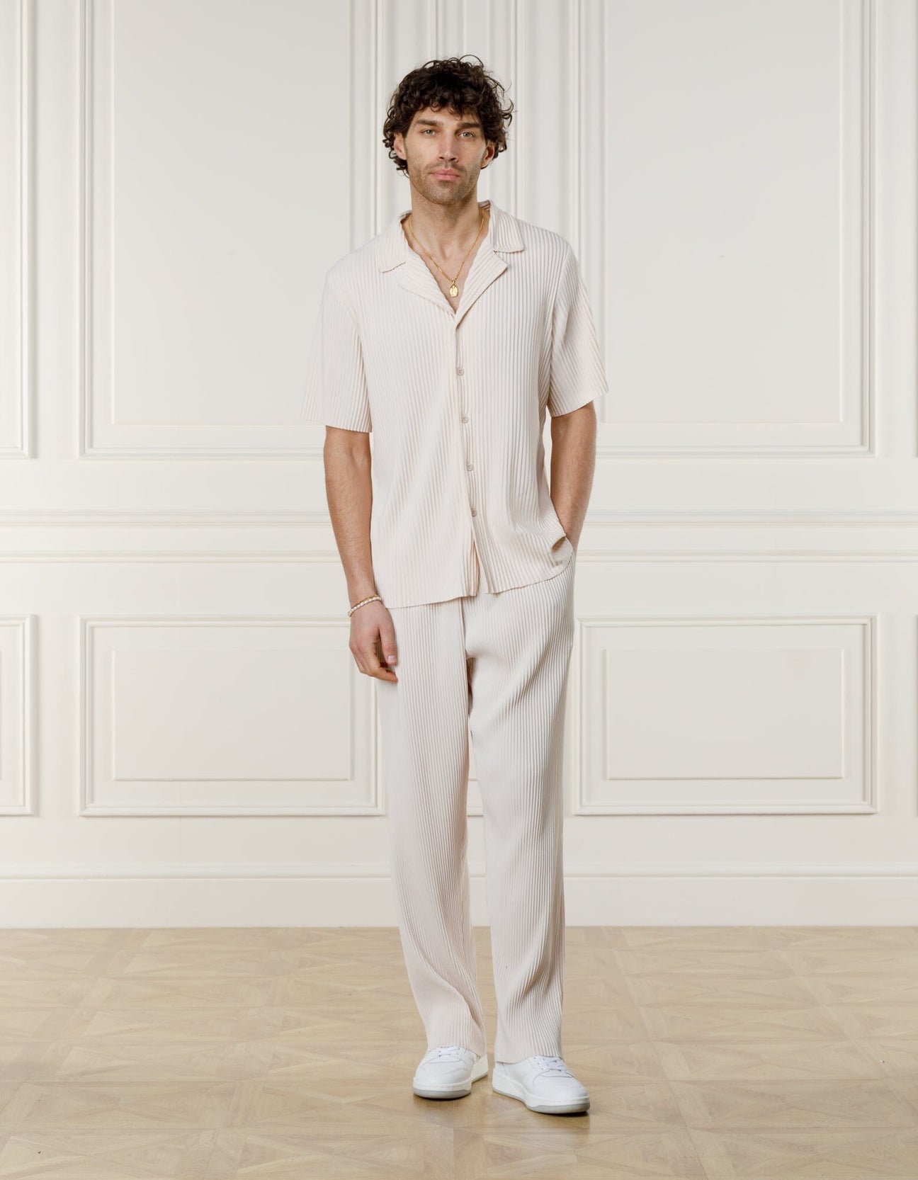 Bélier Ecru Pleated S/S Shirt