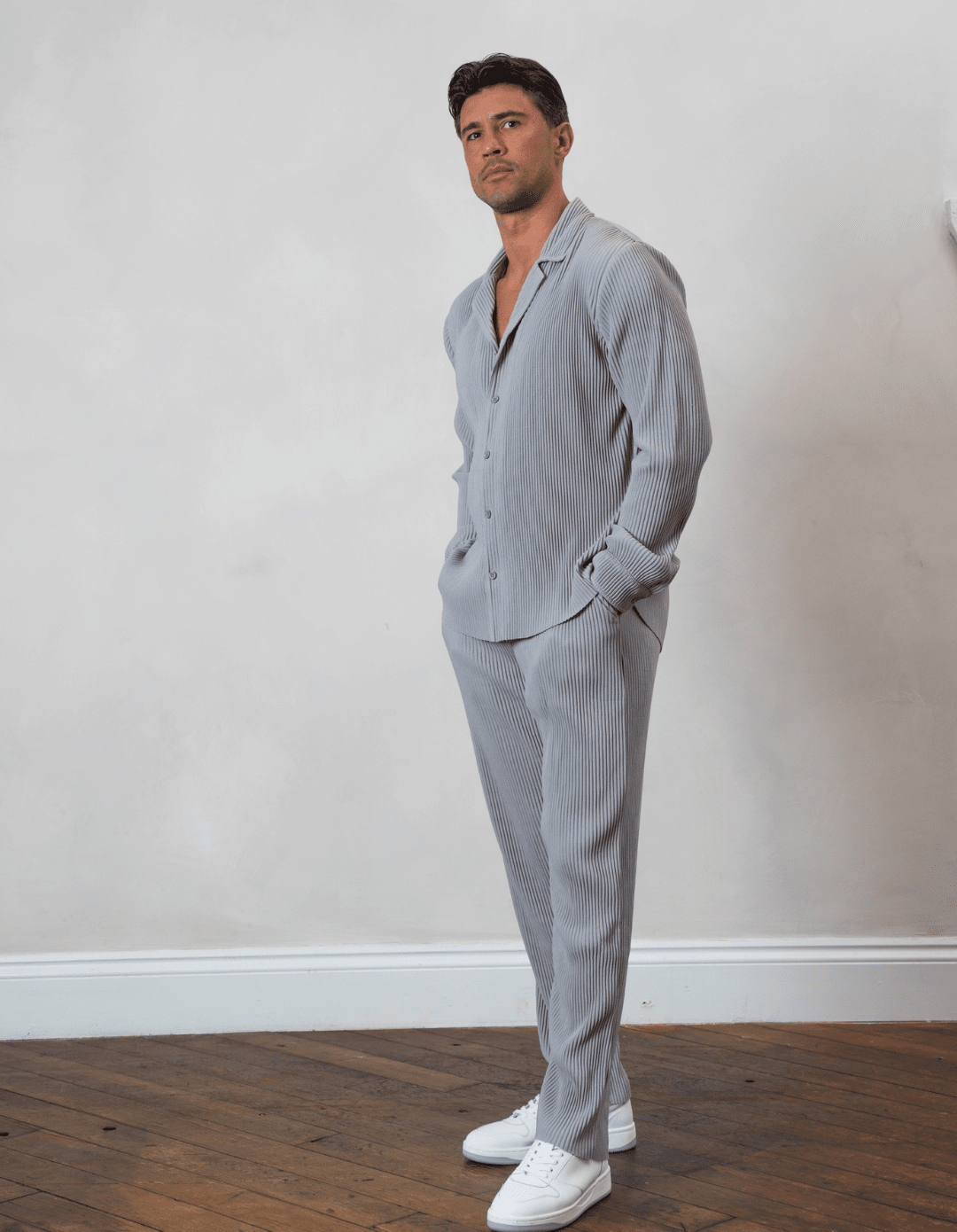 Bélier Grey Pleated L/S Shirt