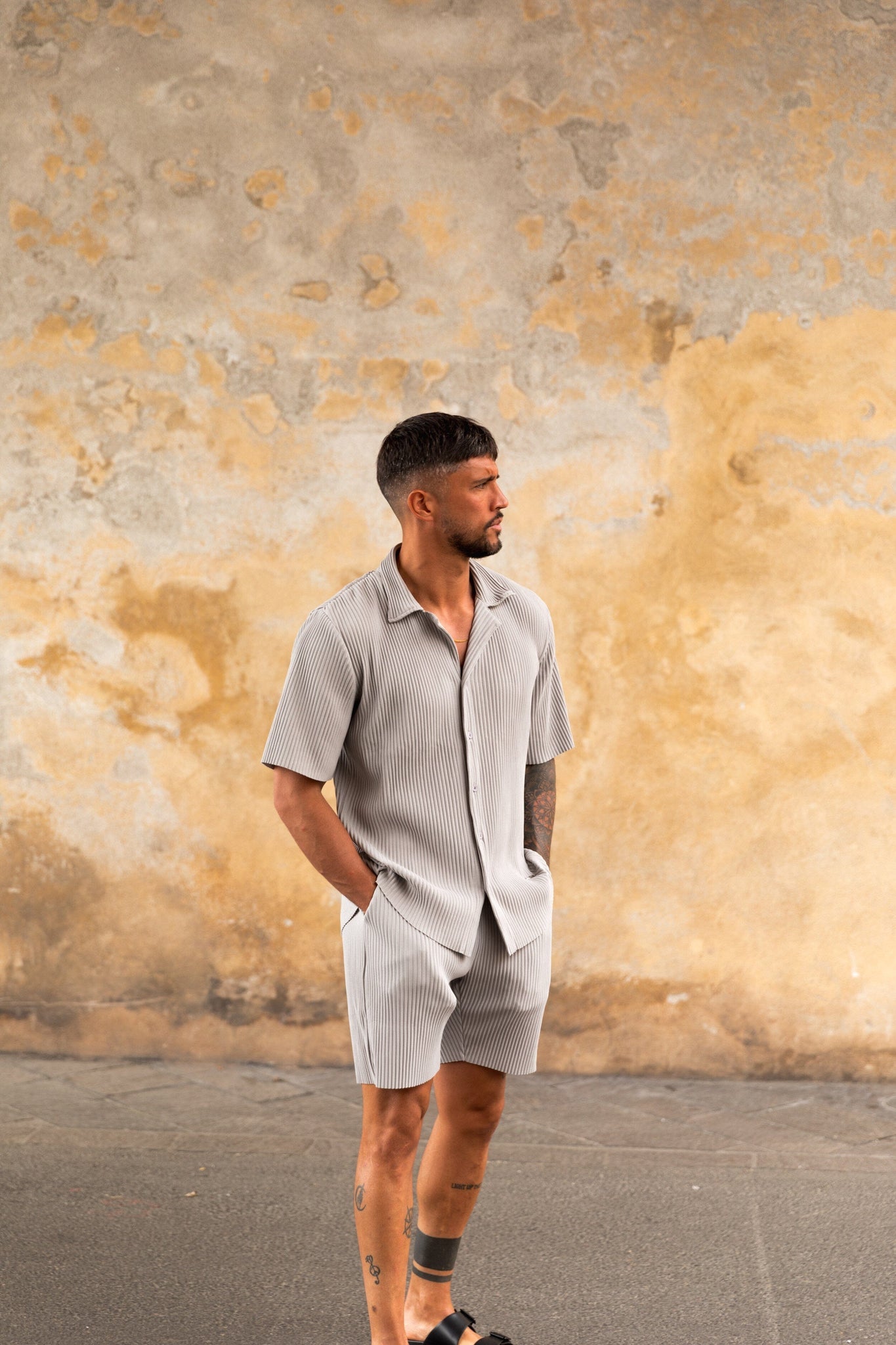 Bélier Grey Pleated Short