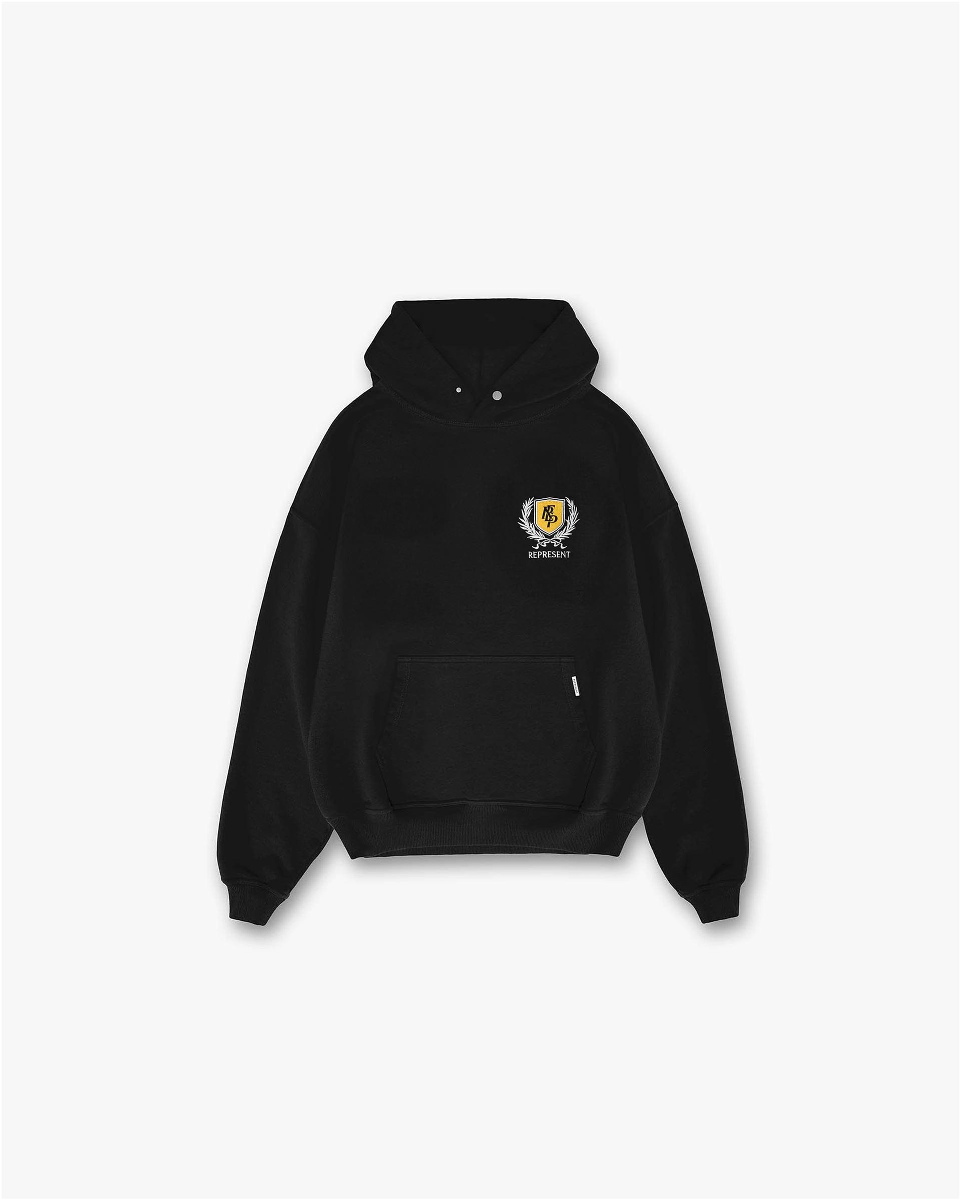 Represent Crest Hoodie Vintage Black