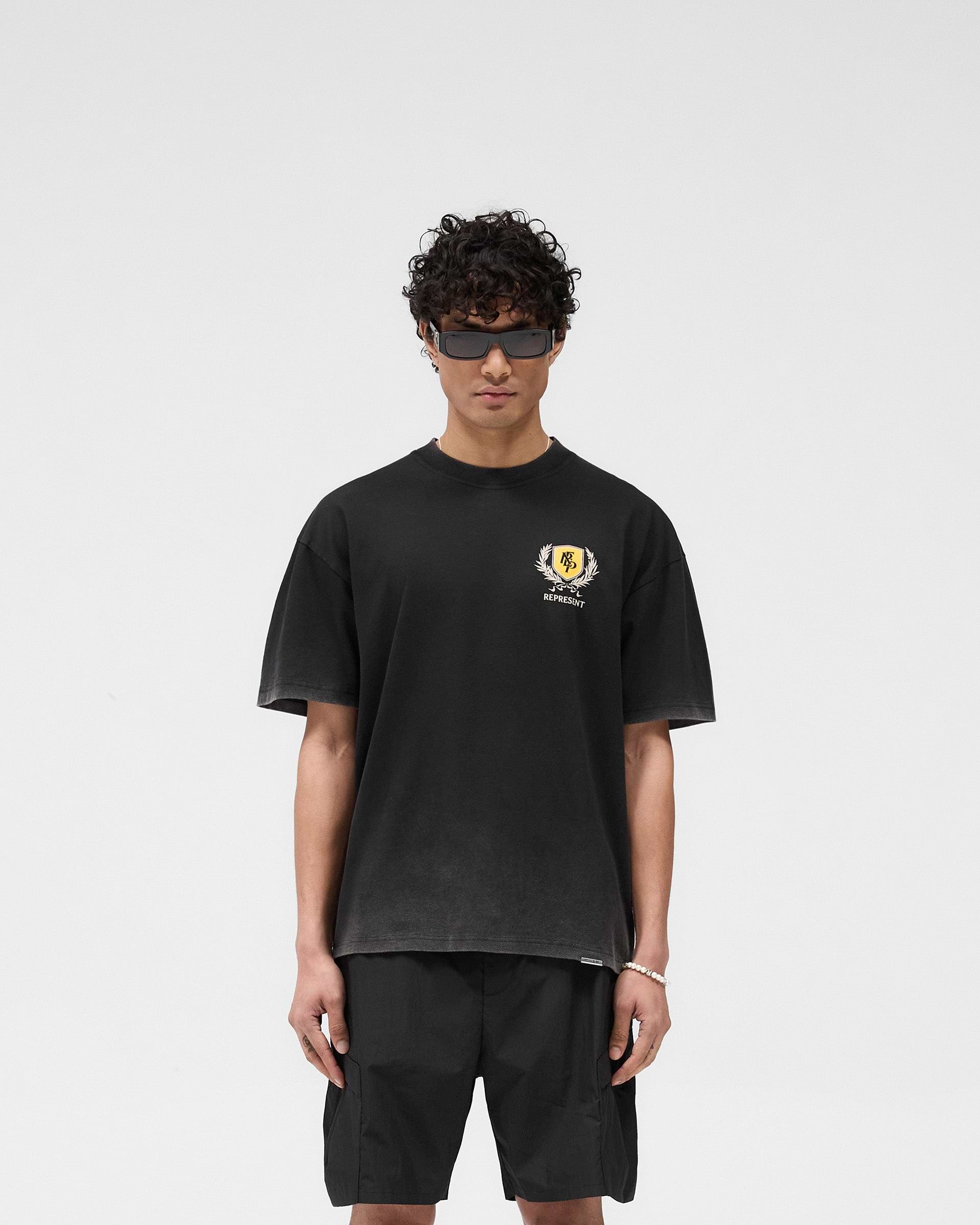 Represent Crest T-Shirt Vintage Black