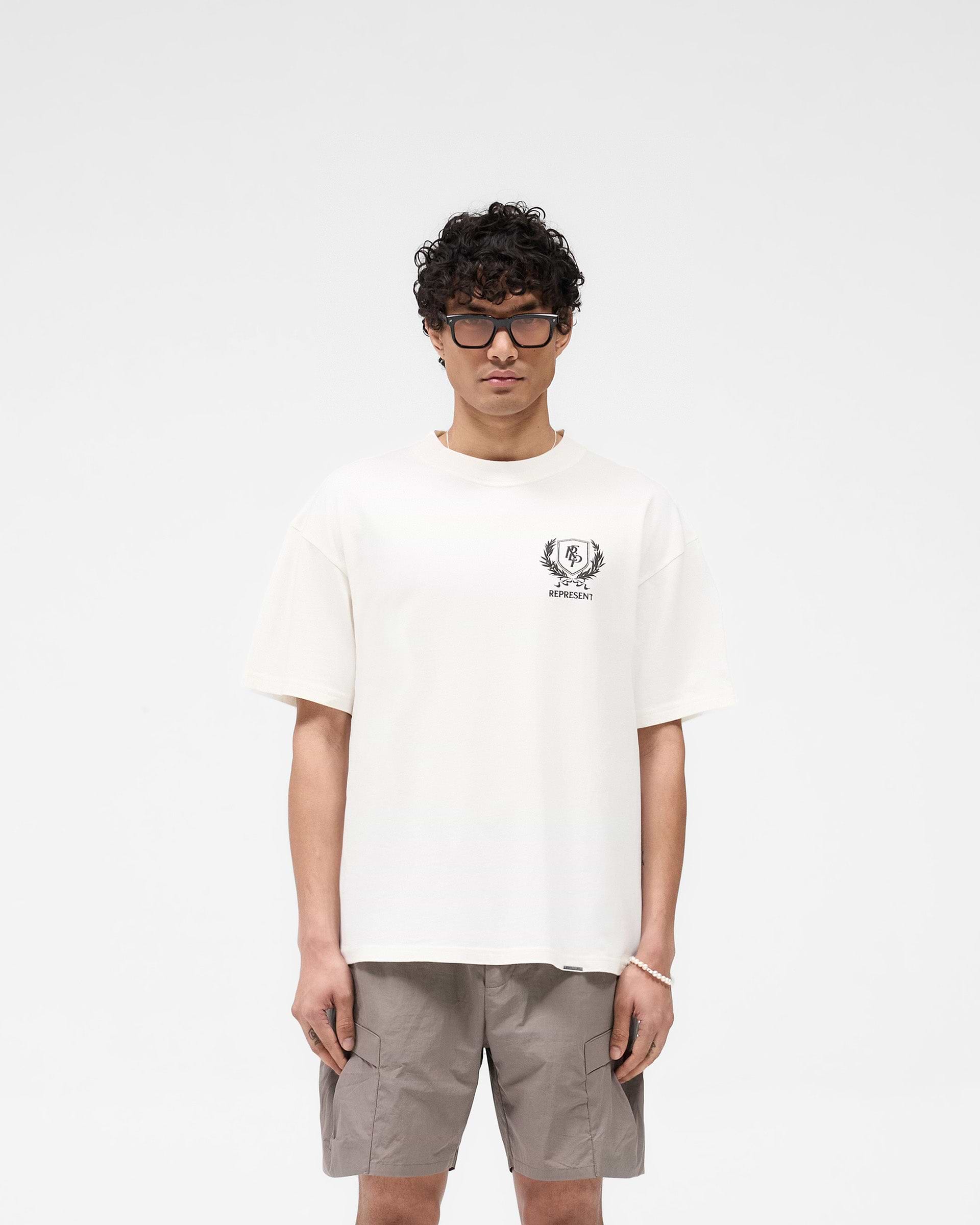 Represent Crest T-Shirt Flat White