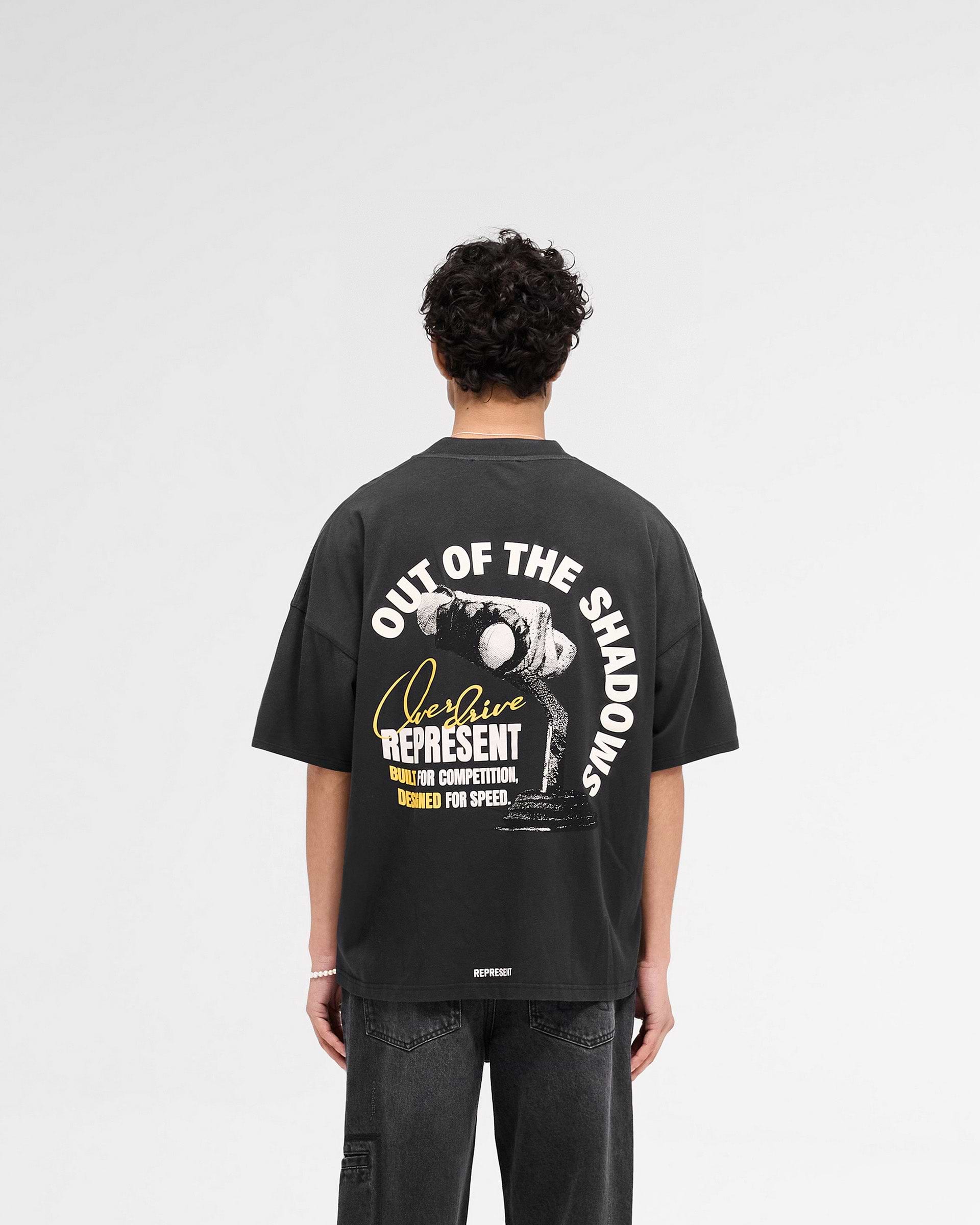 Represent Out Of The Shadows T-Shirt Stained Black