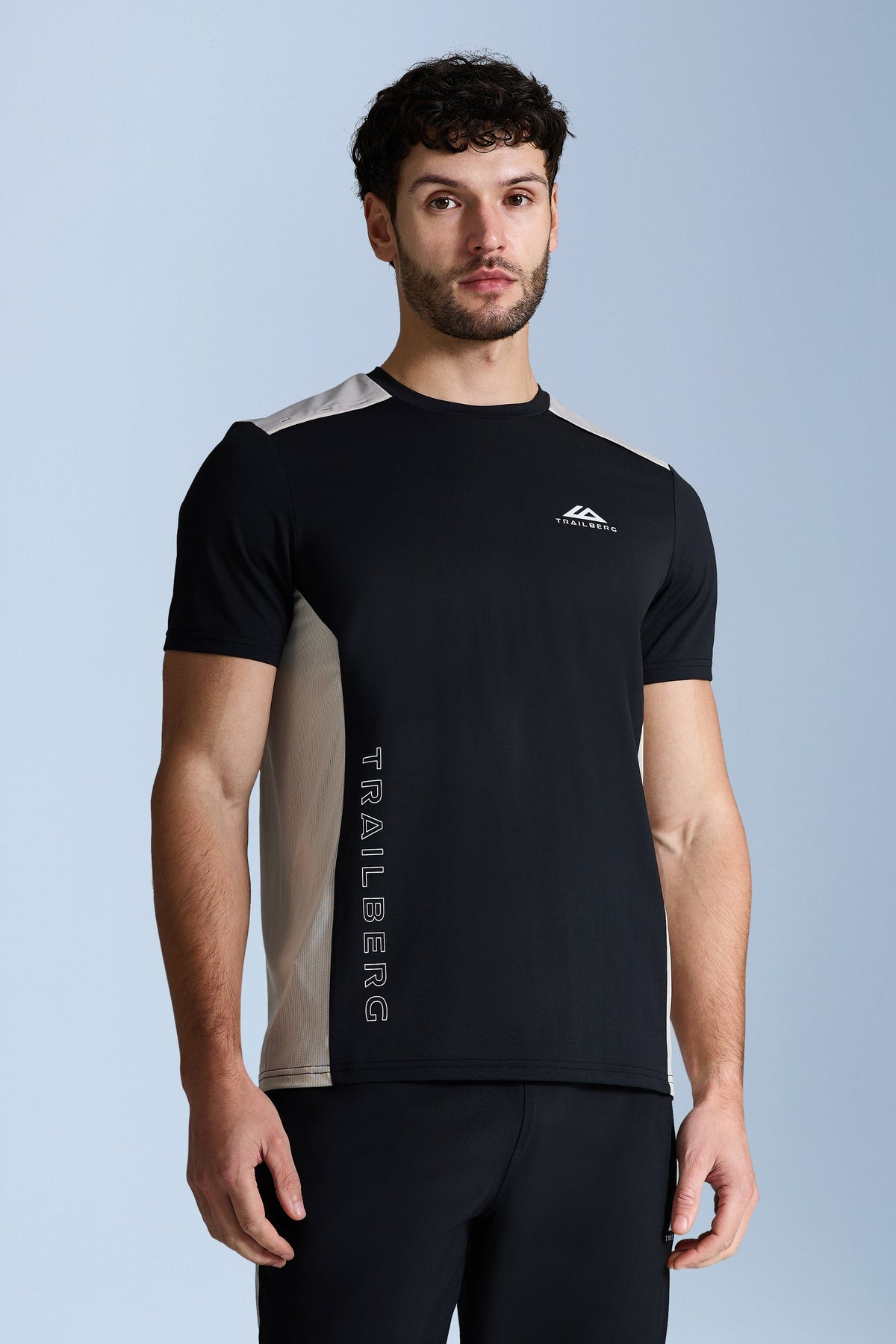 Trailberg AW25 Triathlon Tee - Black/Pale Taupe/Fossil Brown