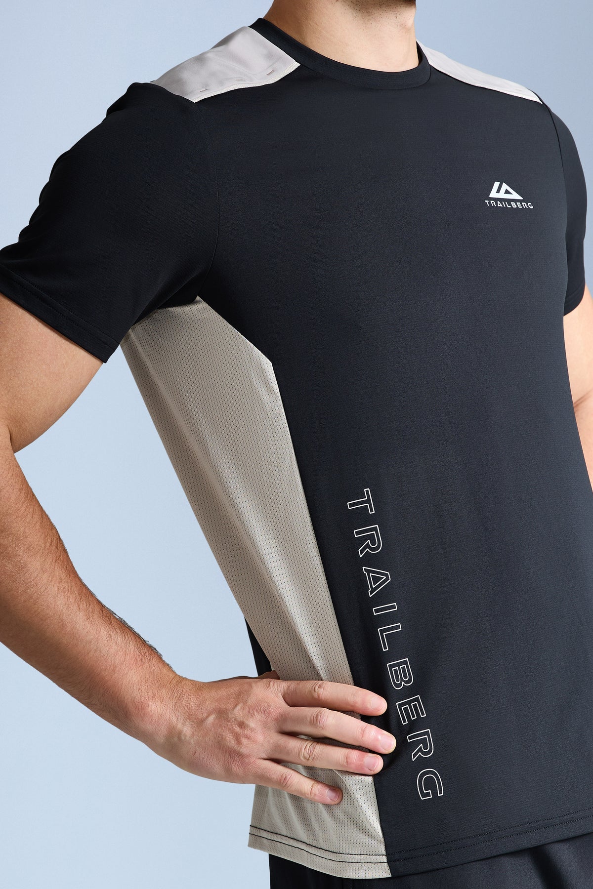 Trailberg AW25 Triathlon Tee - Black/Pale Taupe/Fossil Brown