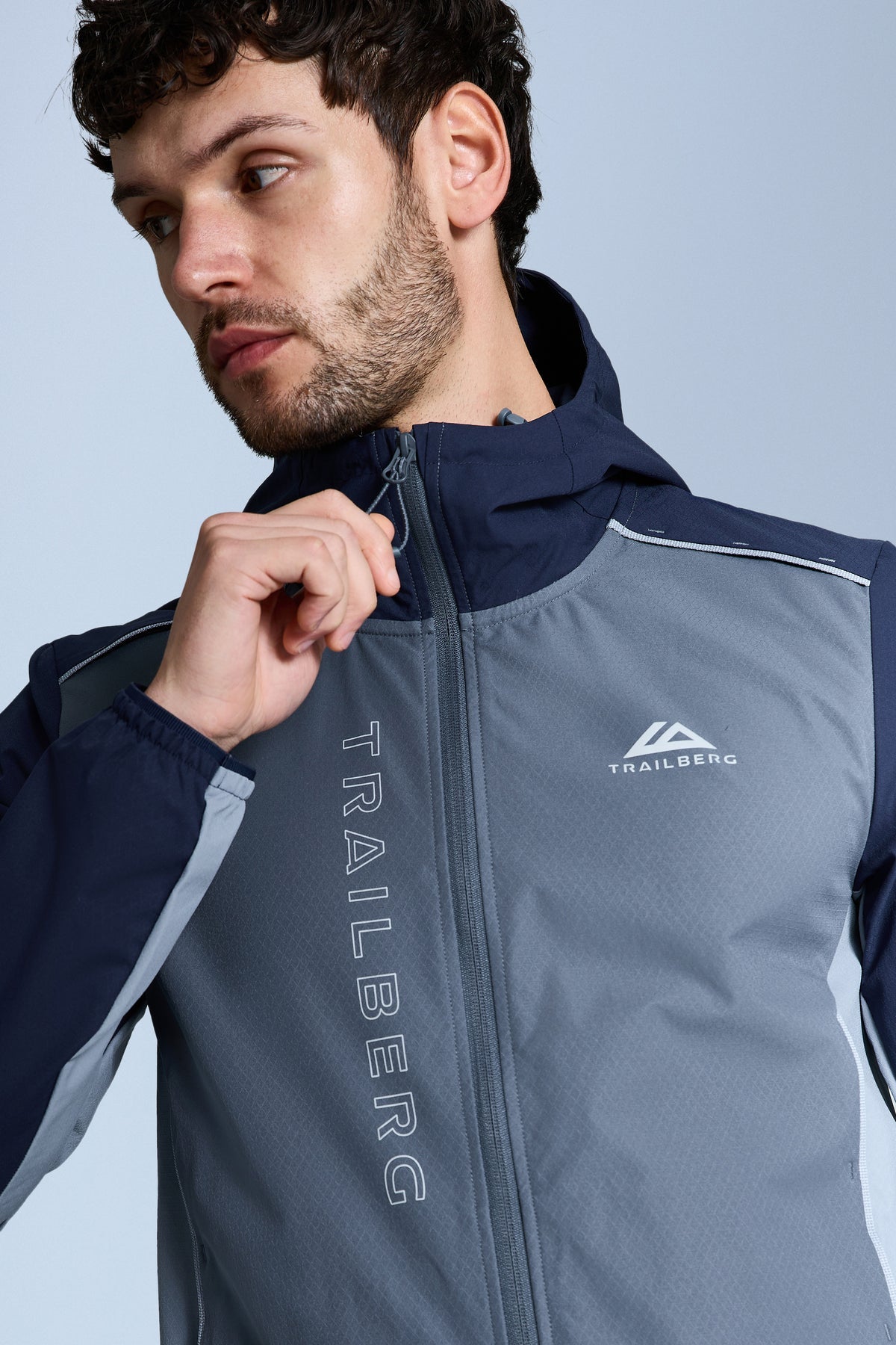 Trailberg AW25 Triathlon Windbreaker - Storm Grey/Navy Blue/Cloud Haze