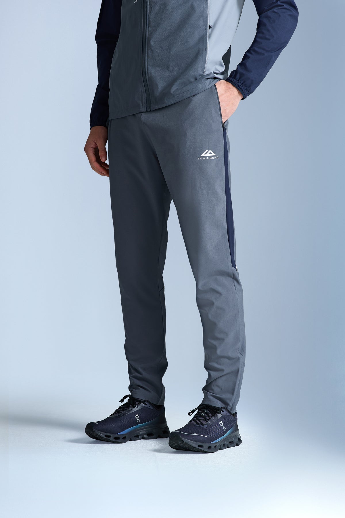 Trailberg AW25 Triathlon Pant - Storm Grey/Navy Blue