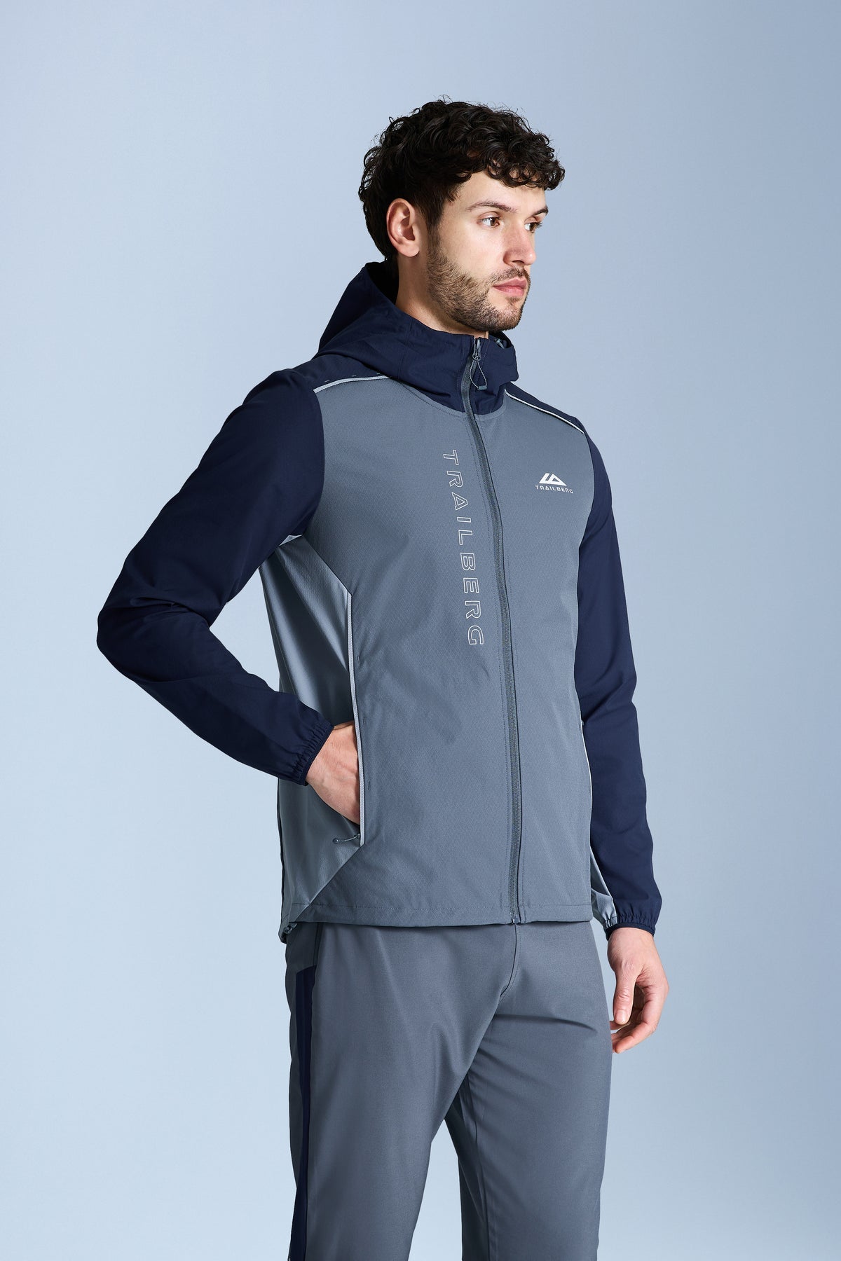 Trailberg AW25 Tracksuit - Storm Grey/Navy Blue