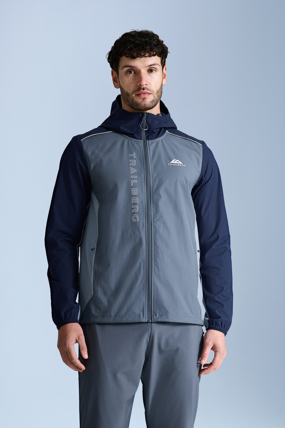 Trailberg AW25 Tracksuit - Storm Grey/Navy Blue