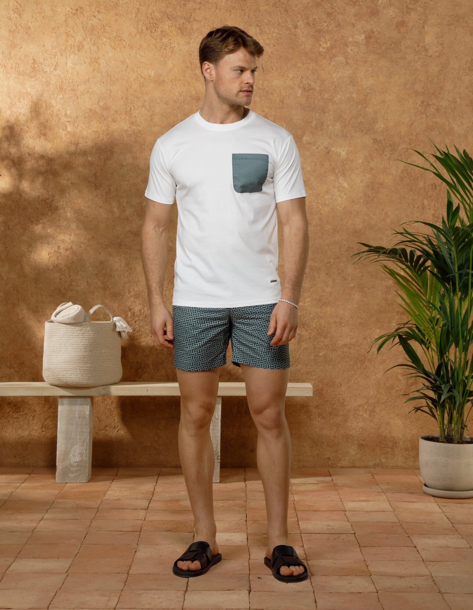Bélier White/Green Pocket T-Shirt