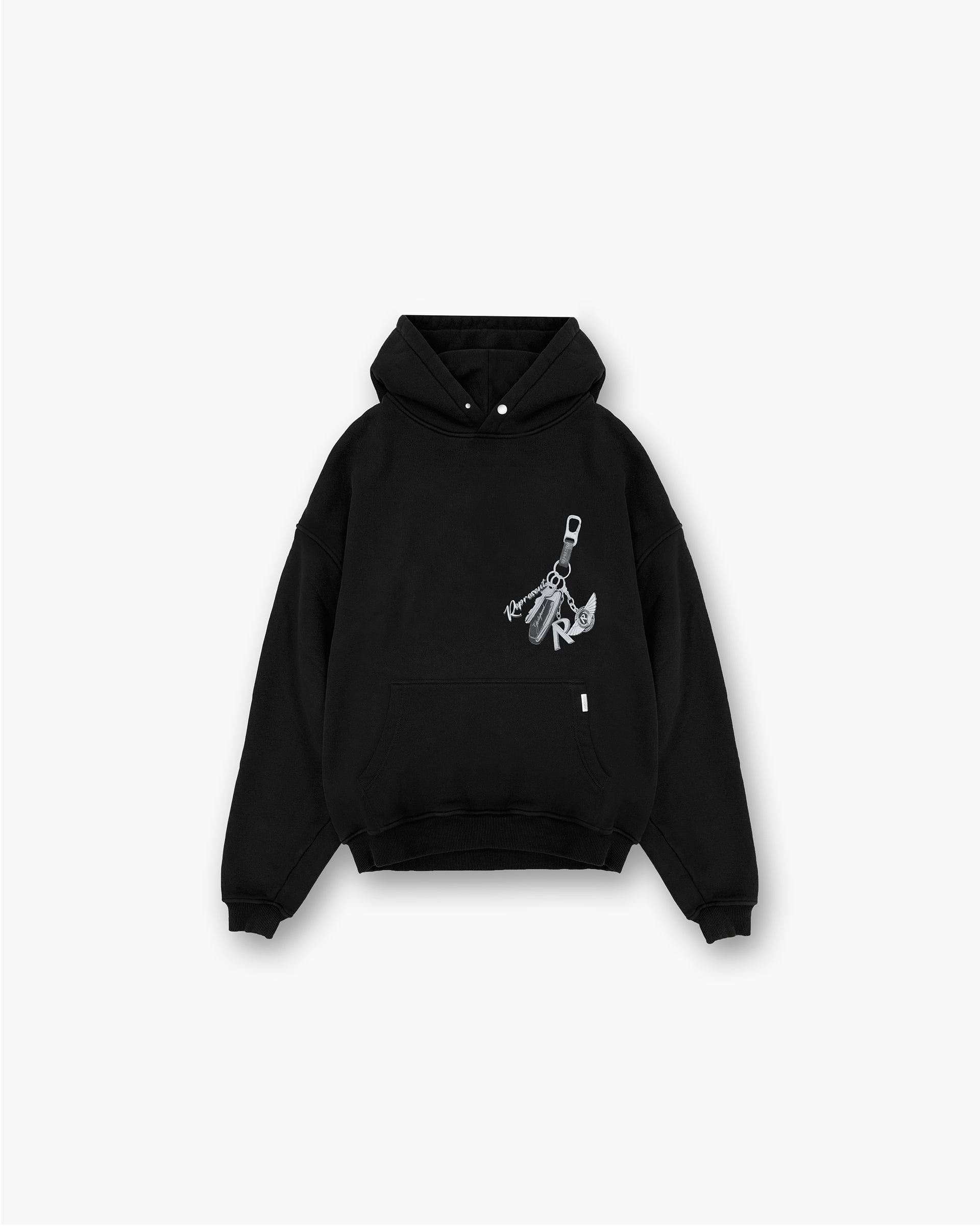 Represent Keys to the Club Jet Black Hoodie