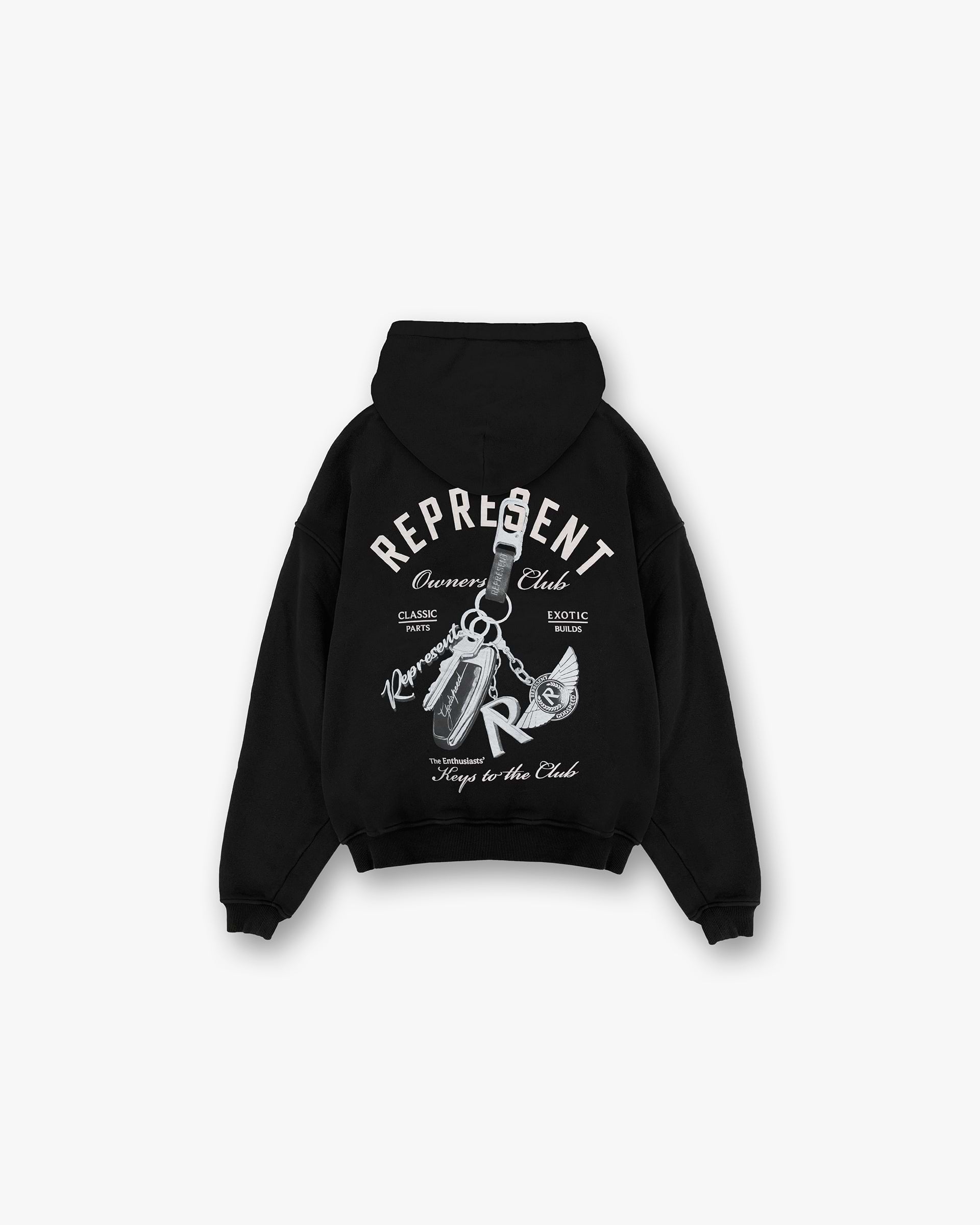 Represent Keys to the Club Jet Black Hoodie