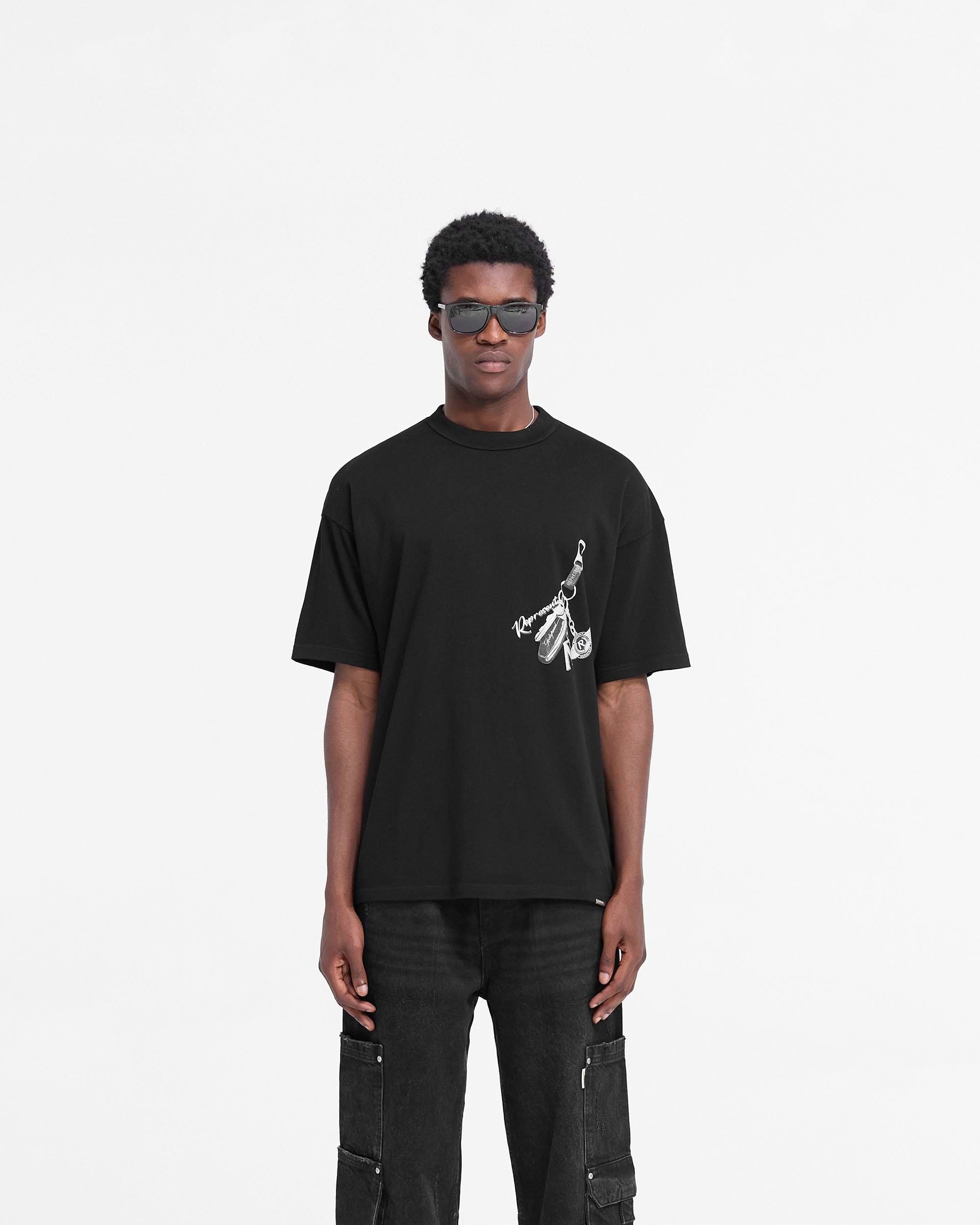 Represent Keys to the Club Jet Black T-Shirt