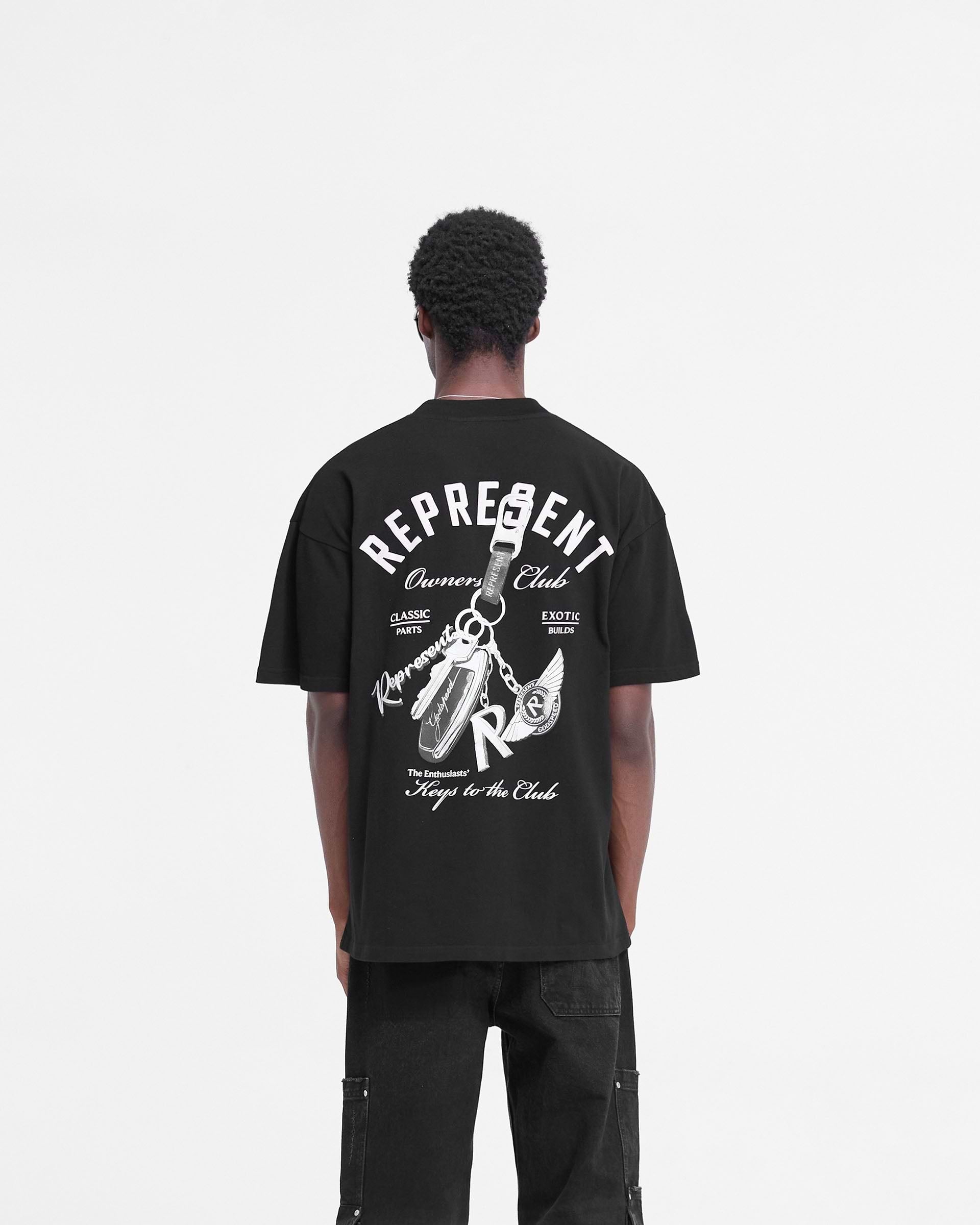 Represent Keys to the Club Jet Black T-Shirt